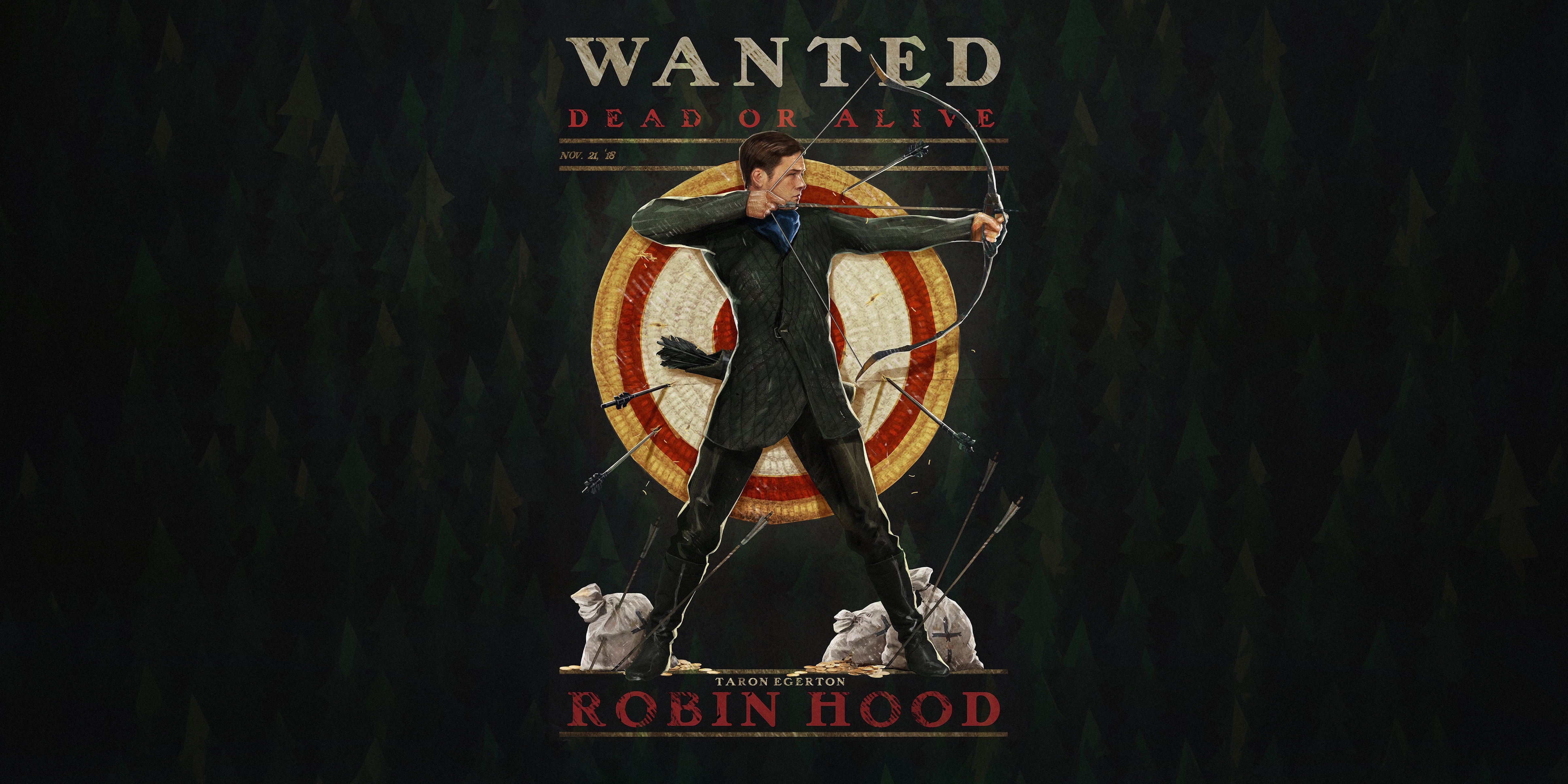 Robin Hood starring Taron Egerton HD Wallpaper
