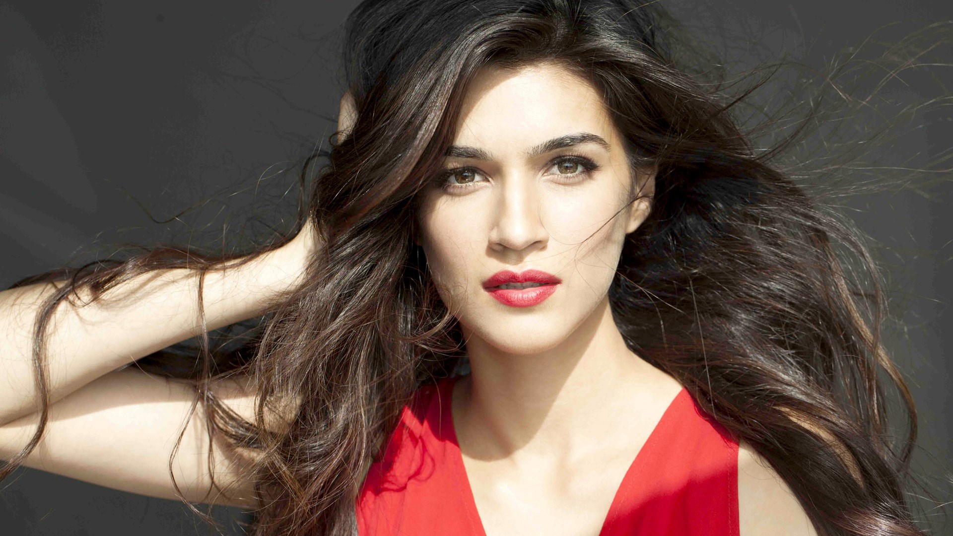 Kriti Sanon in a red dress HD Wallpaper