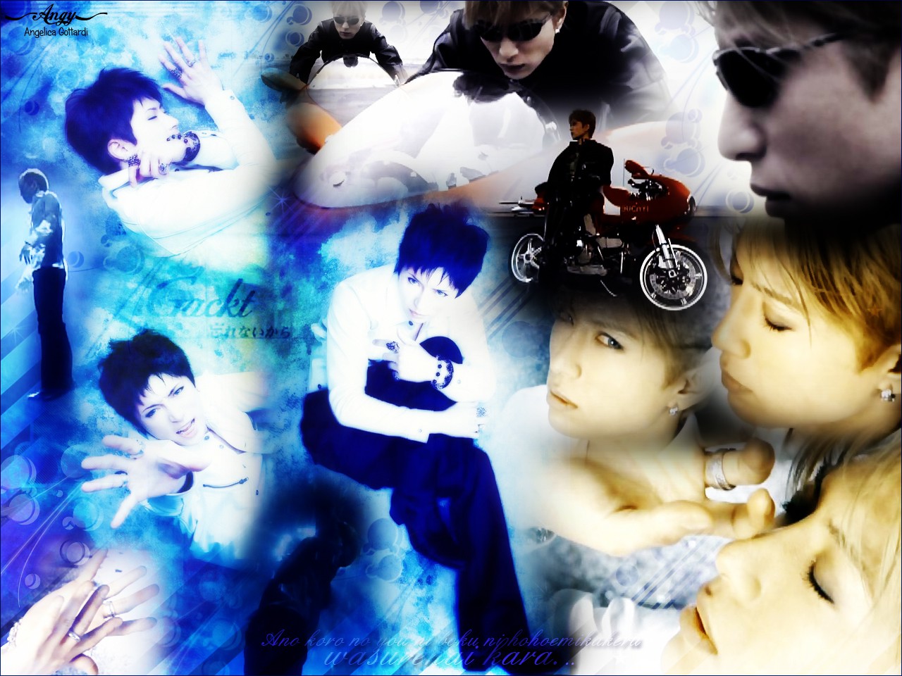 Gackt Angelica Gottard collage HD Wallpaper