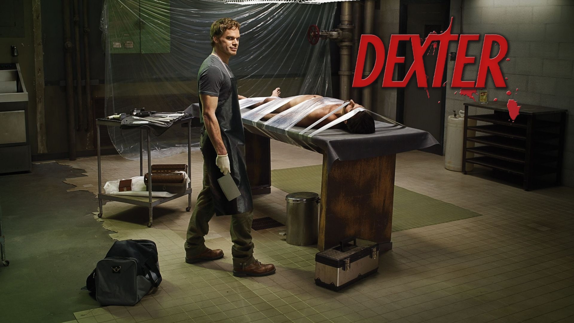 Dexter from Dexter with victim on table HD Wallpaper