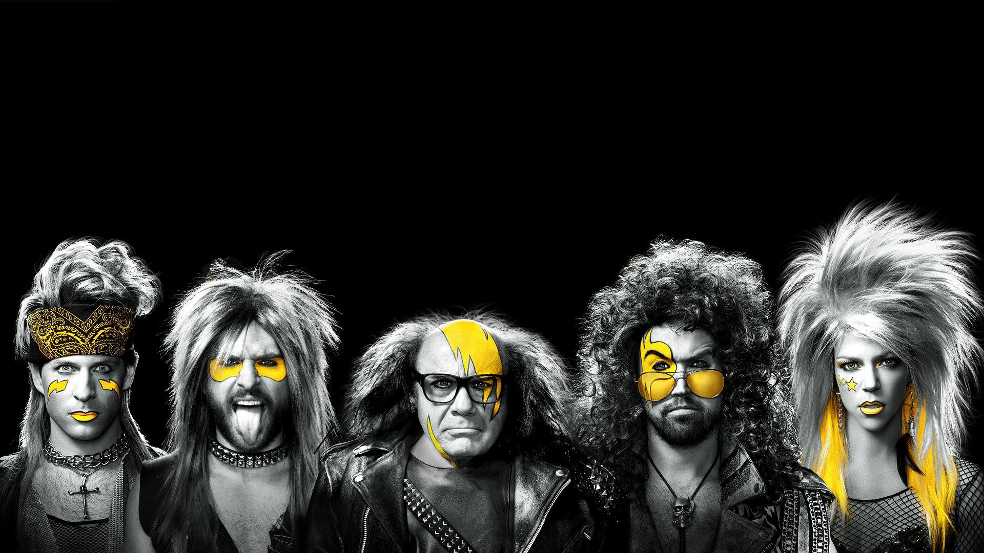 Five people in rockstar makeup and wigs HD Wallpaper
