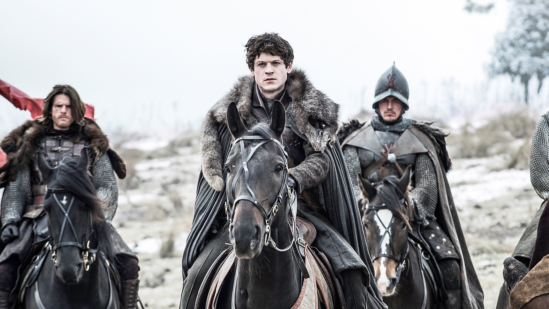 Ramsay Bolton and soldiers on horseback HD Wallpaper