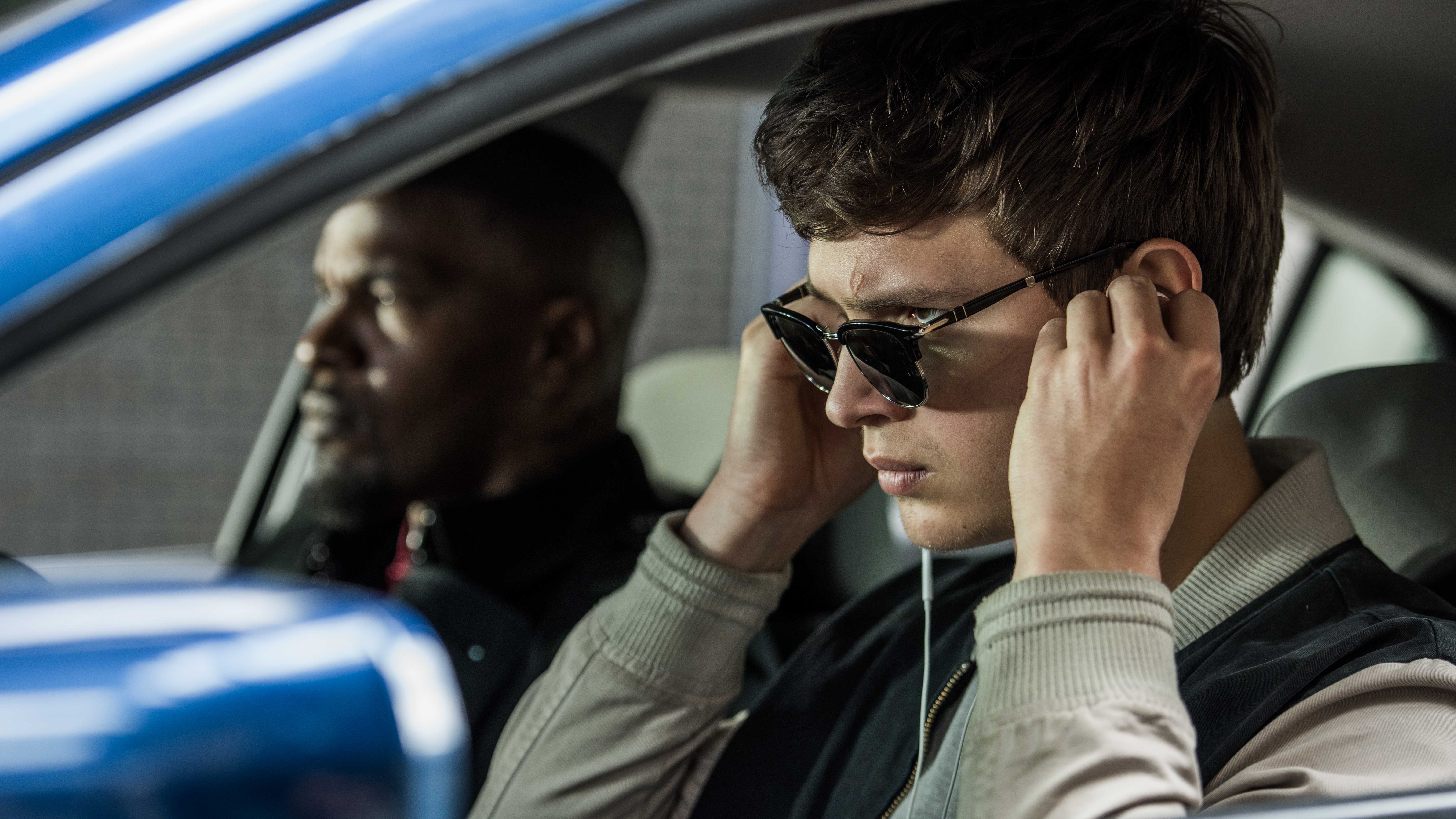 Baby Driver Jamie Foxx Ansel Elgort HD Wallpaper
