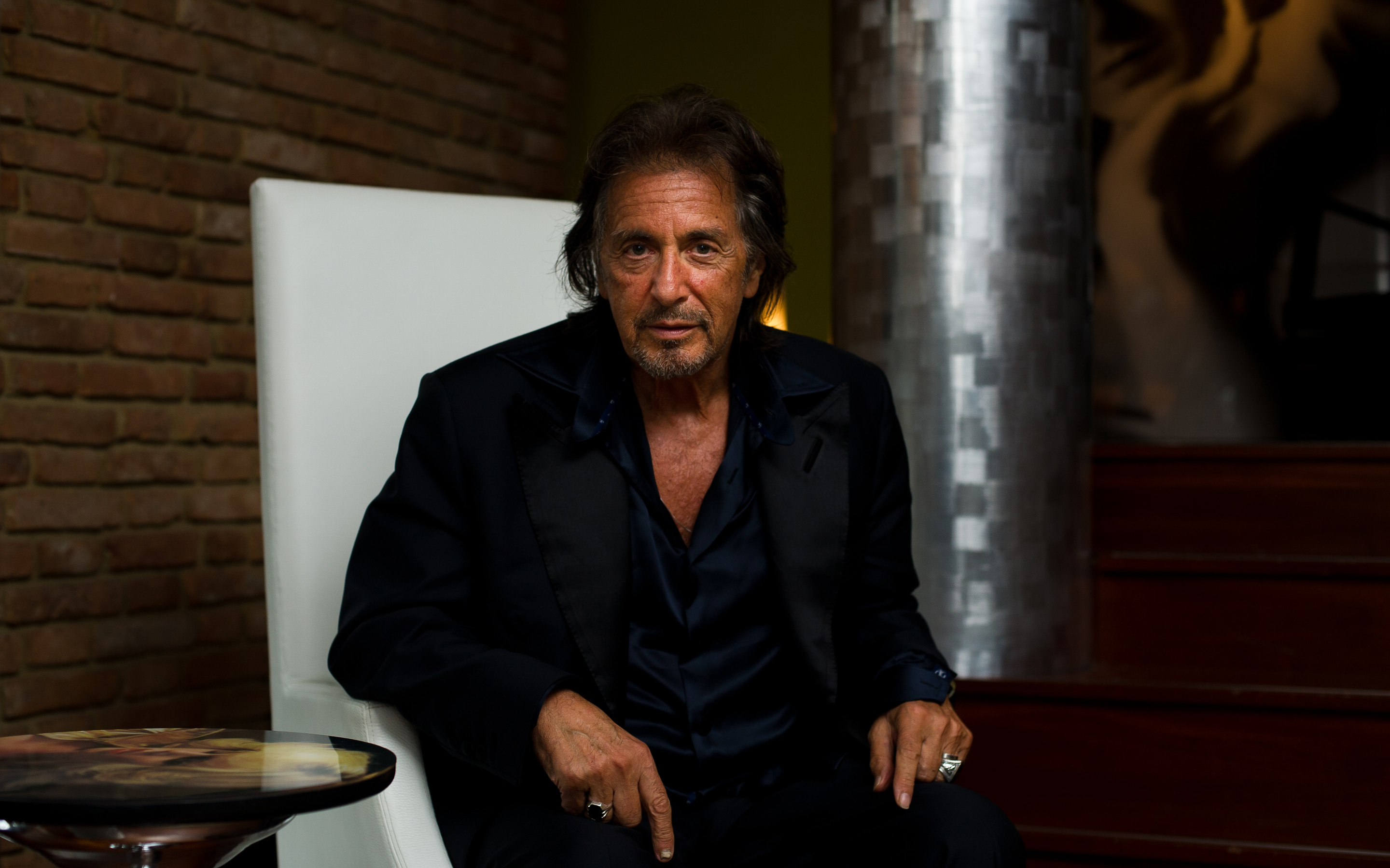 Al Pacino sitting in a chair HD Wallpaper