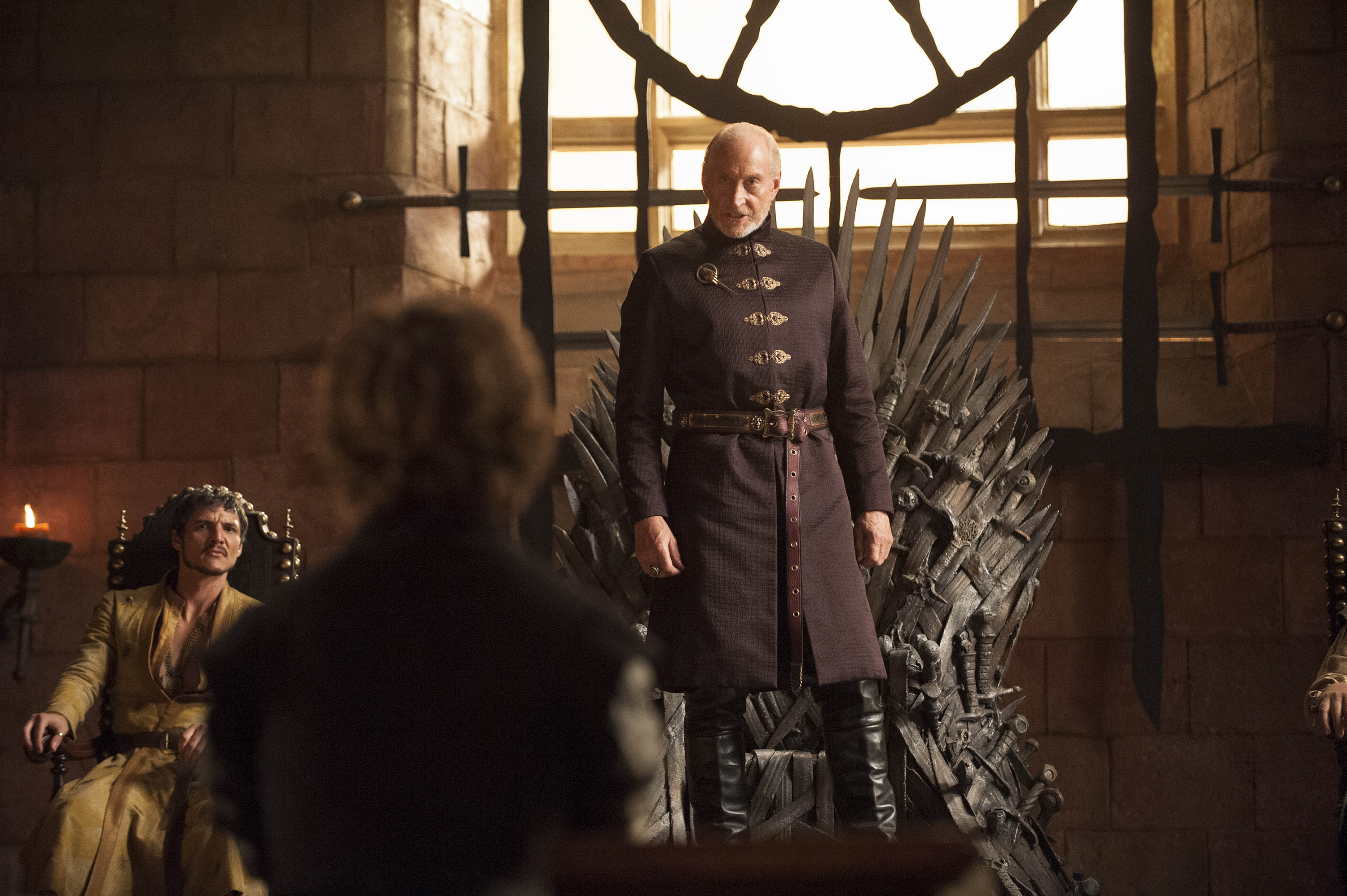 Tywin Lannister on the Iron Throne in Game of Thrones HD Wallpaper