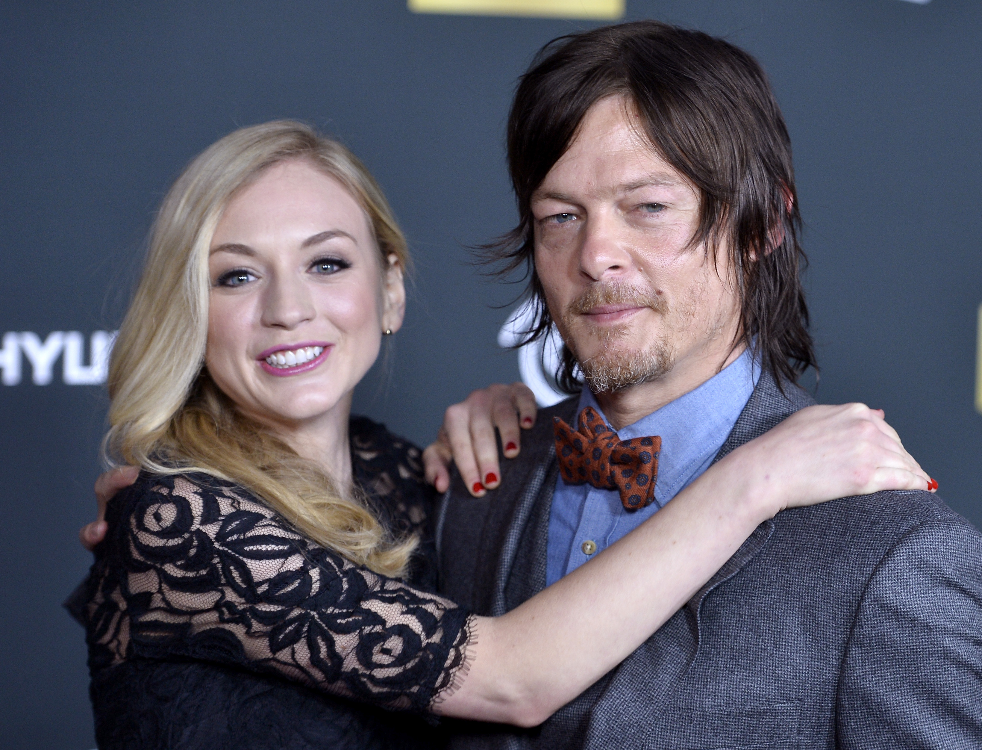 Emily Kinney and Norman Reedus HD Wallpaper