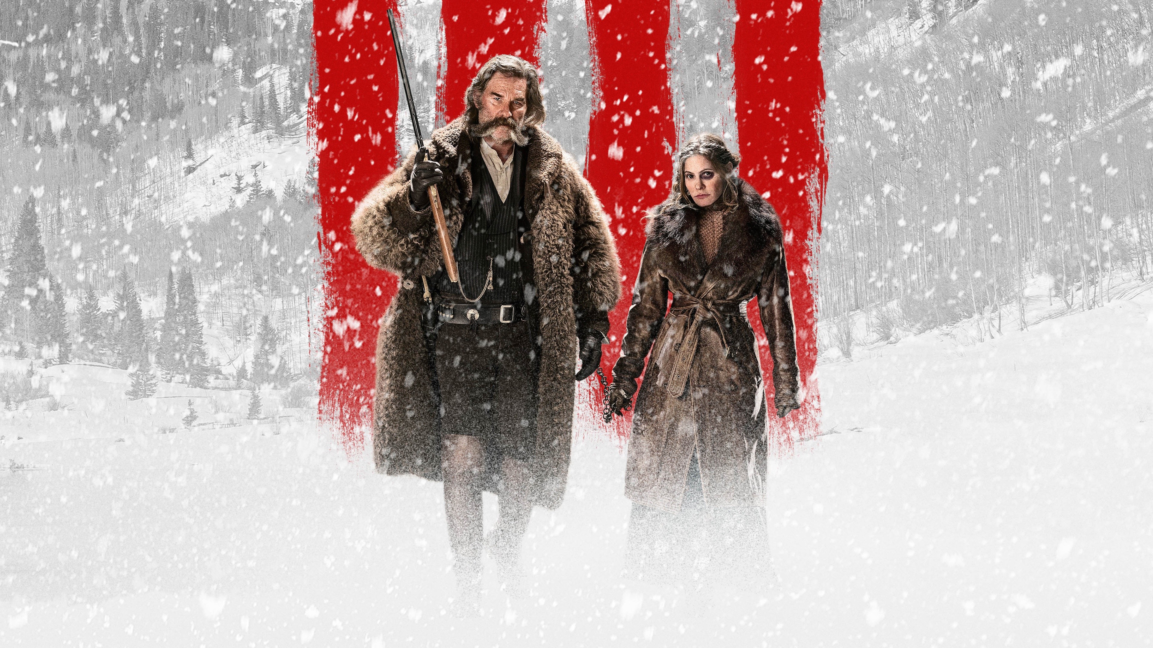 Kurt Russell and Jennifer Jason Leigh in The Hateful Eight HD Wallpaper