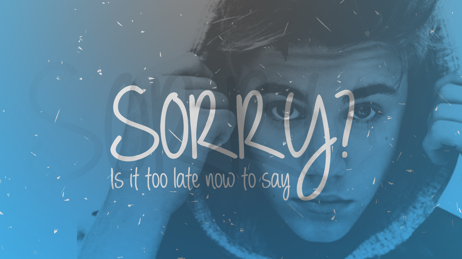 Justin Bieber with text overlay HD Wallpaper