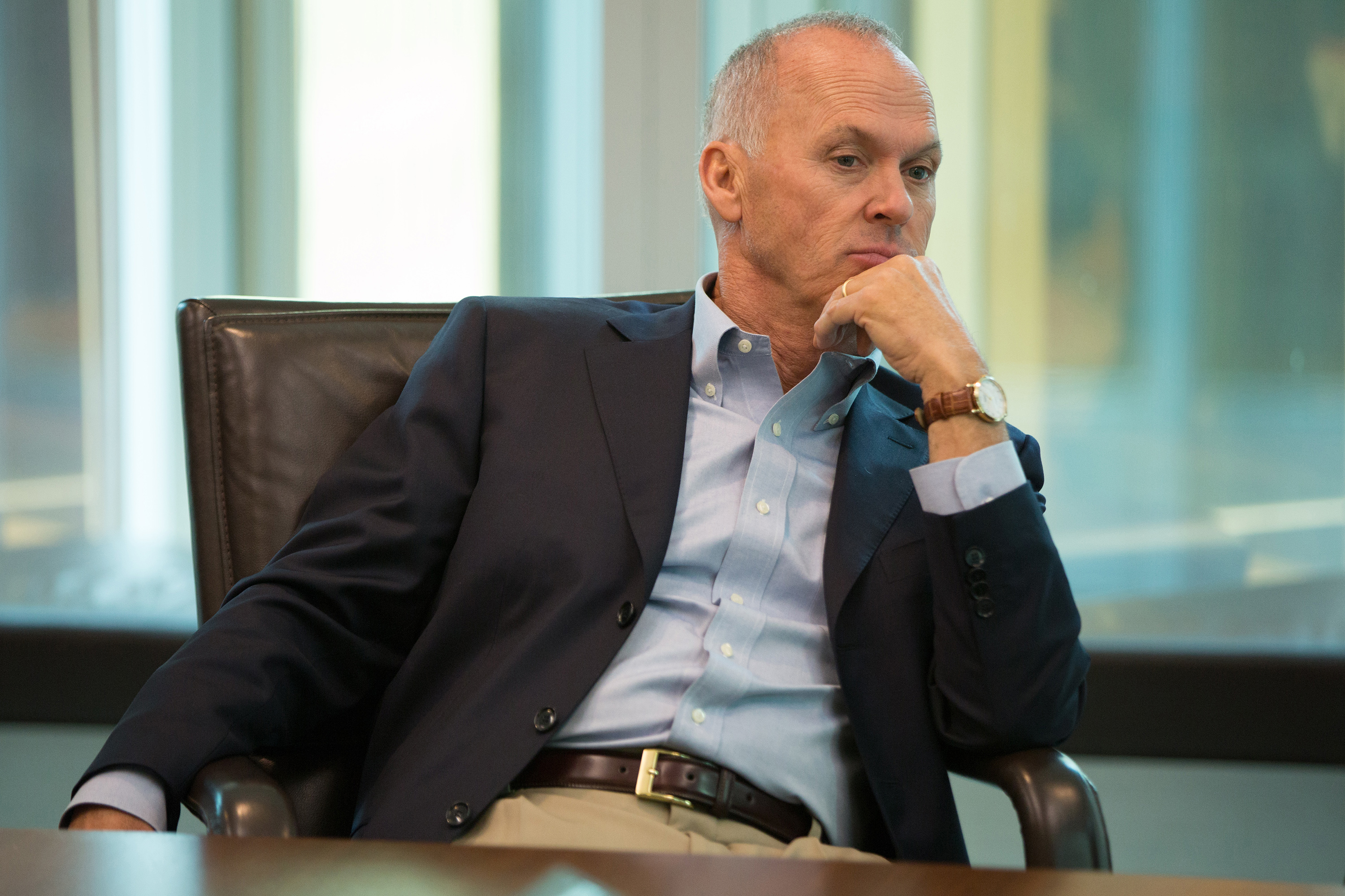 Michael Keaton sitting in a chair HD Wallpaper
