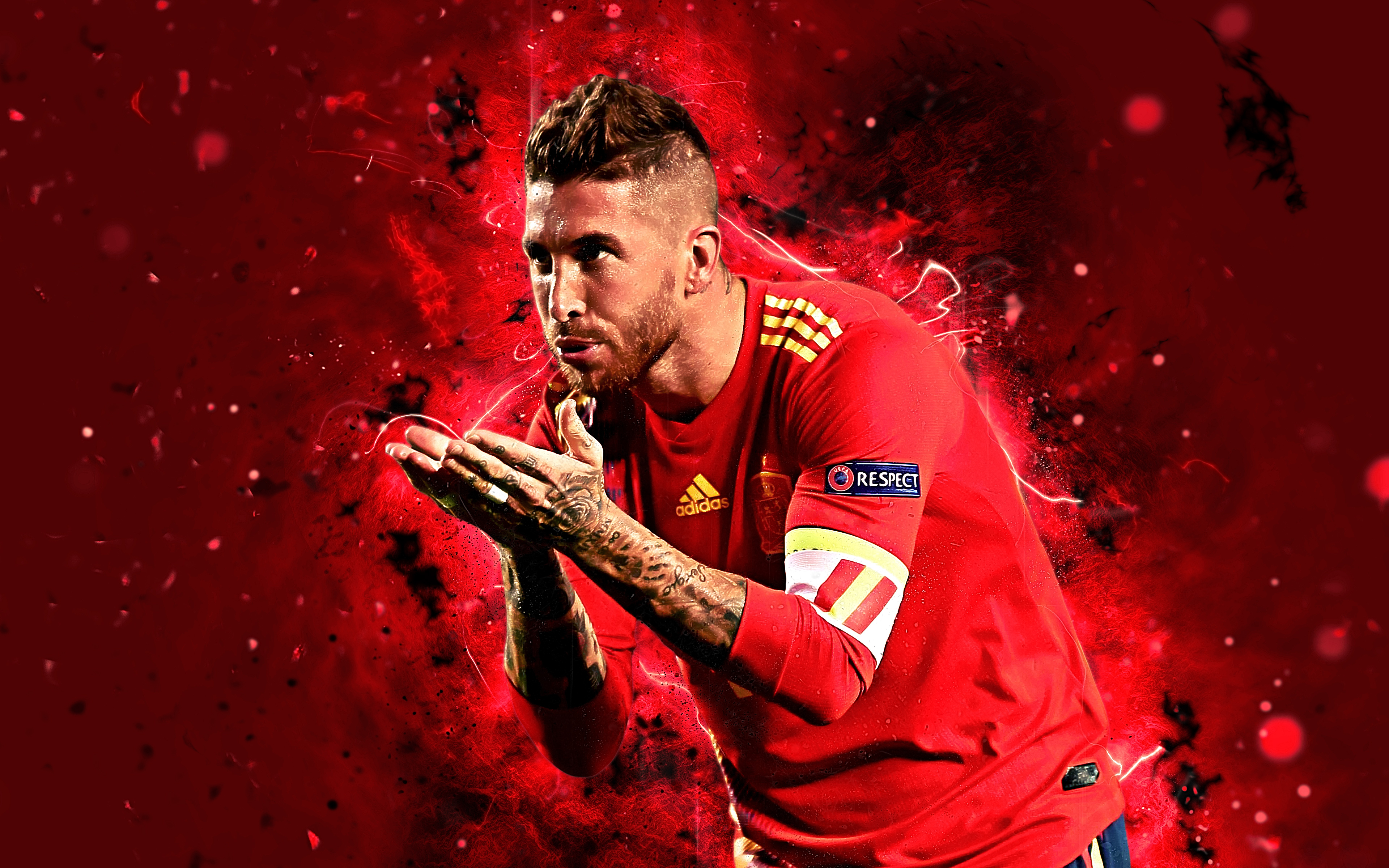 Sergio Ramos from Spain National Team HD Wallpaper