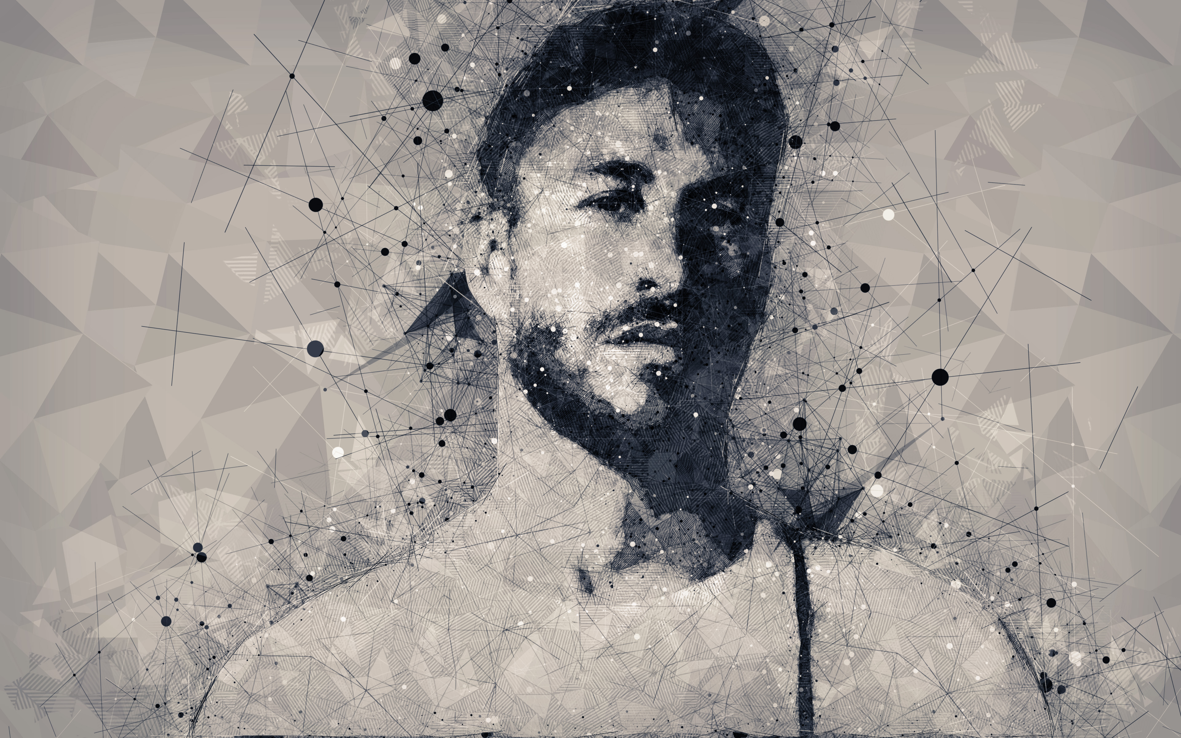 Sergio Ramos abstract portrait HD Wallpaper