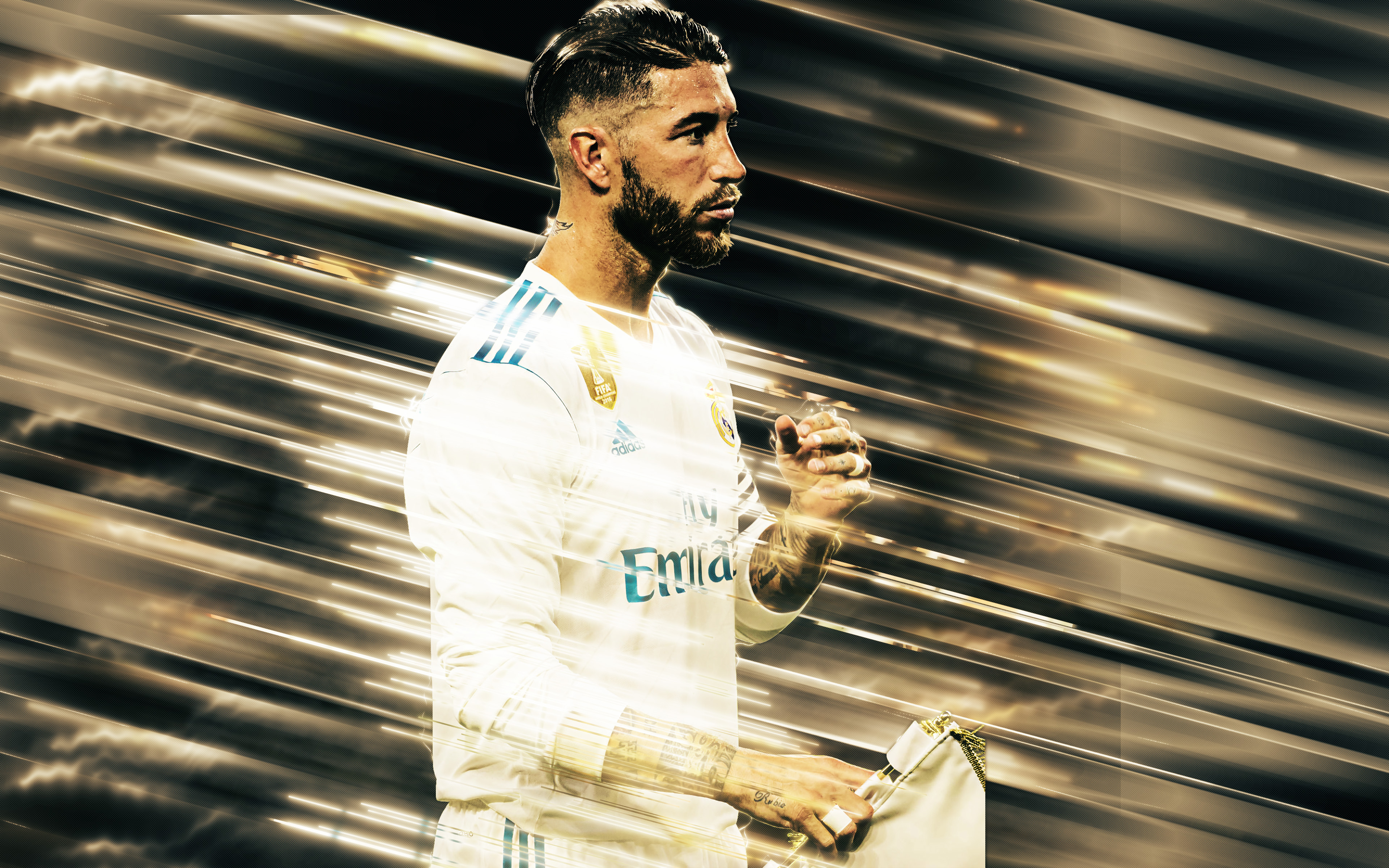 Sergio Ramos in Real Madrid uniform HD Wallpaper
