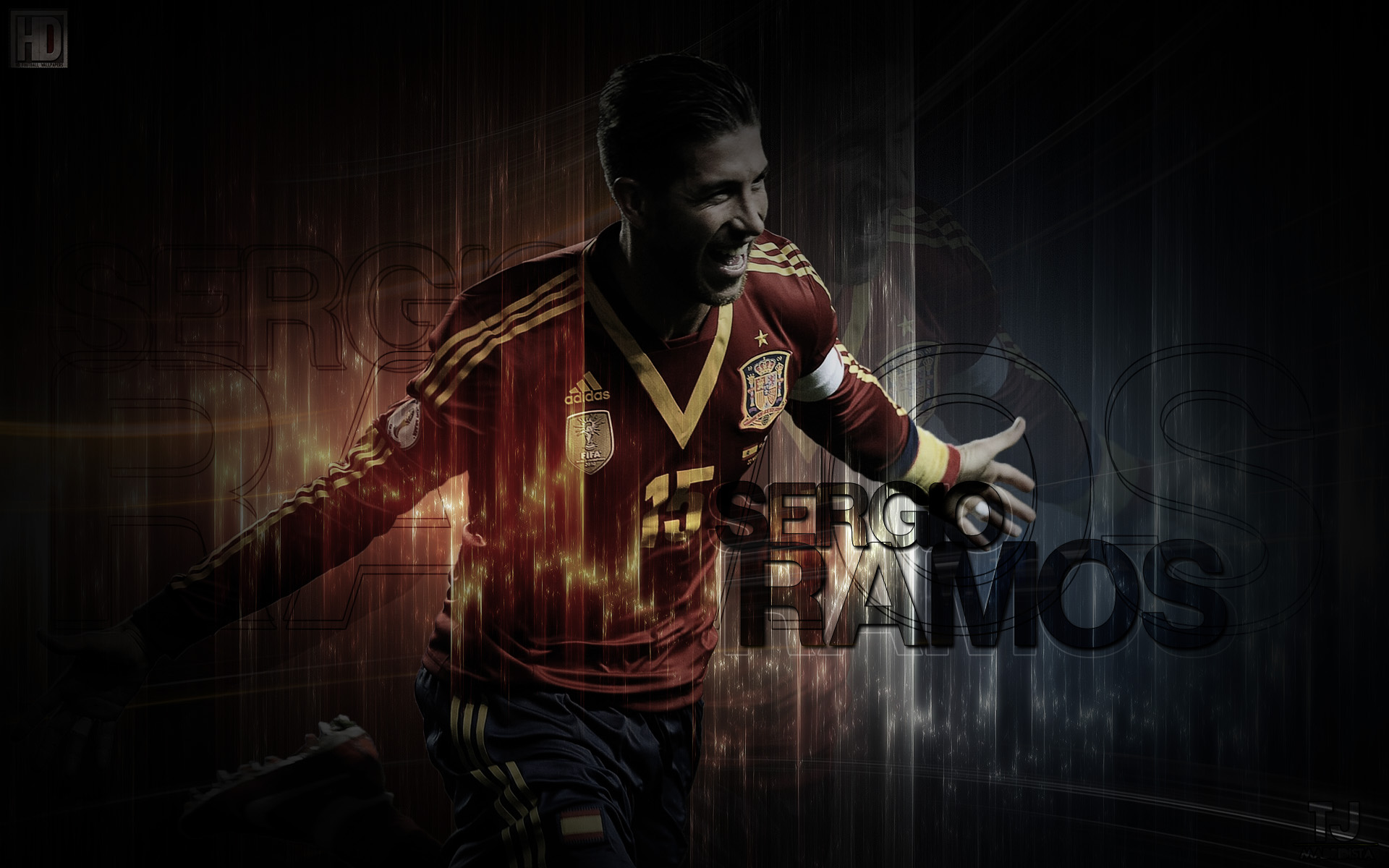 Sergio Ramos of Spain National Football Team HD Wallpaper