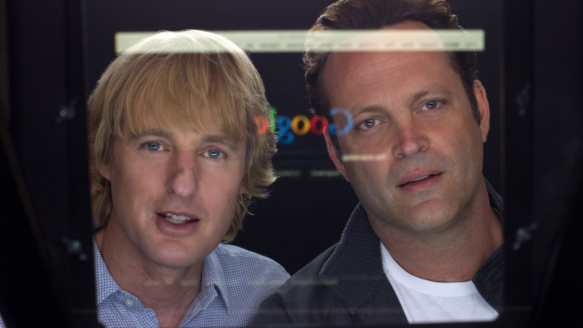 Owen Wilson and Vince Vaughn in front of Google logo HD Wallpaper