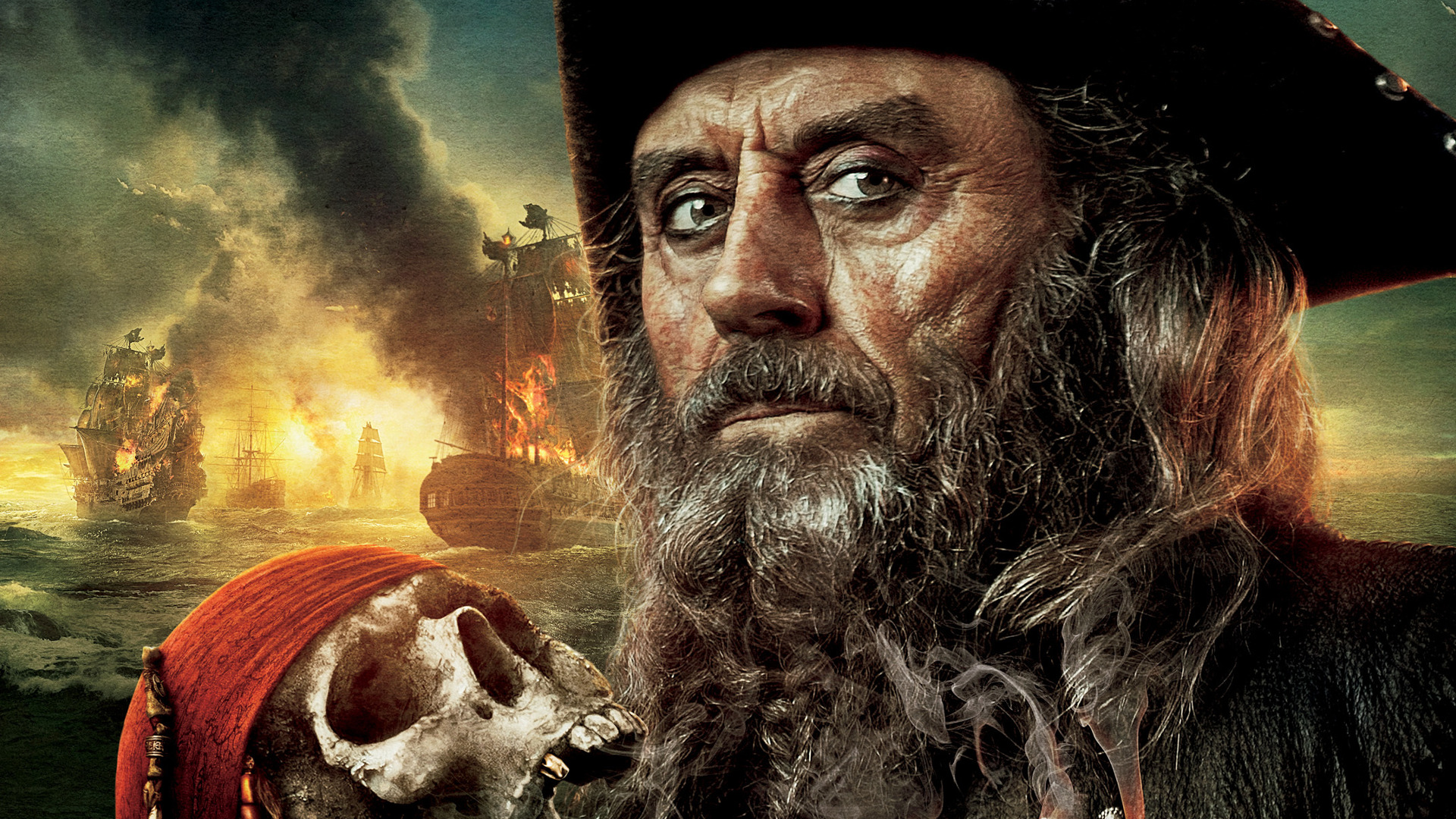 Blackbeard from Pirates of the Caribbean HD Wallpaper