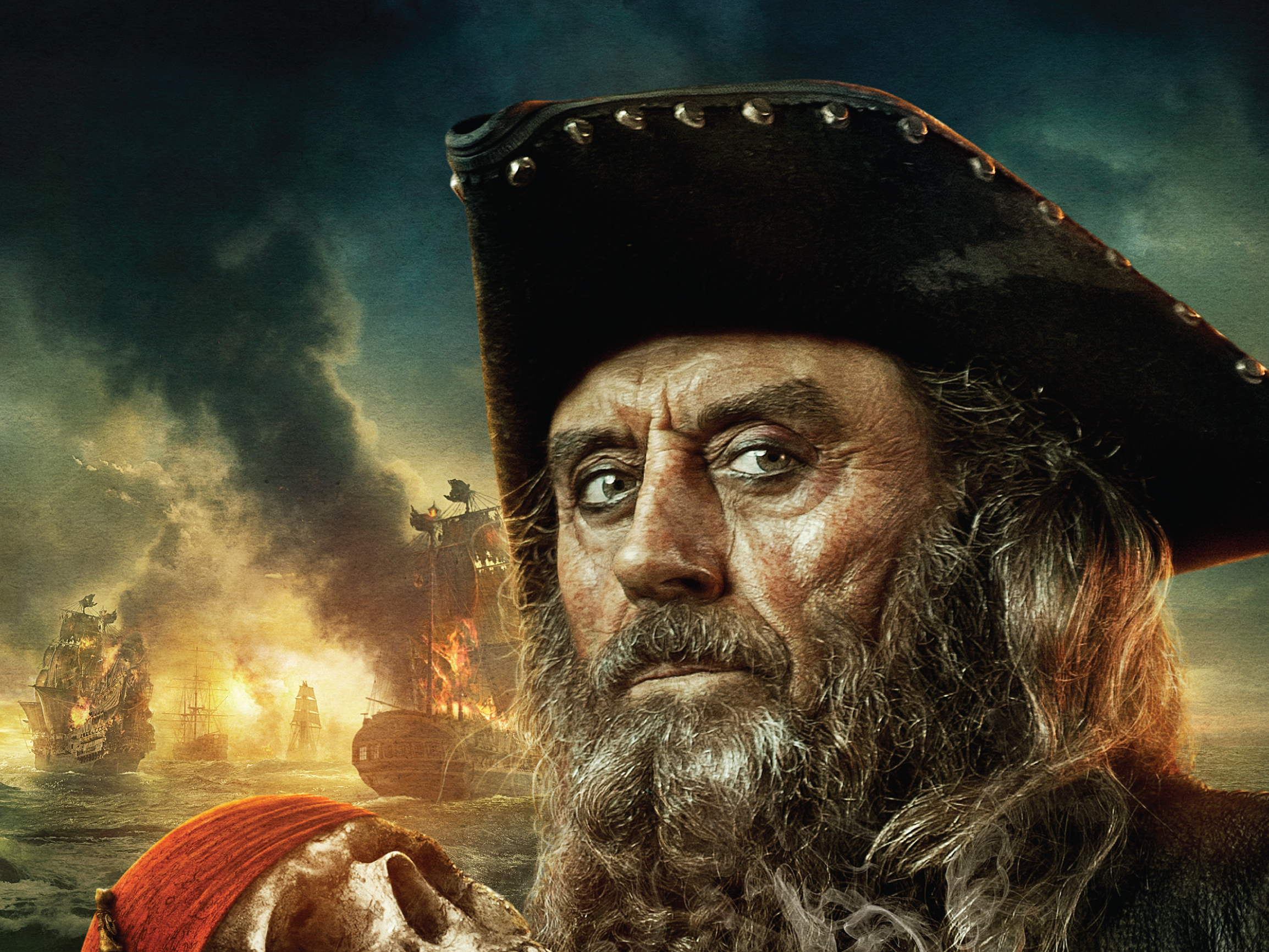 Blackbeard from Pirates of the Caribbean HD Wallpaper
