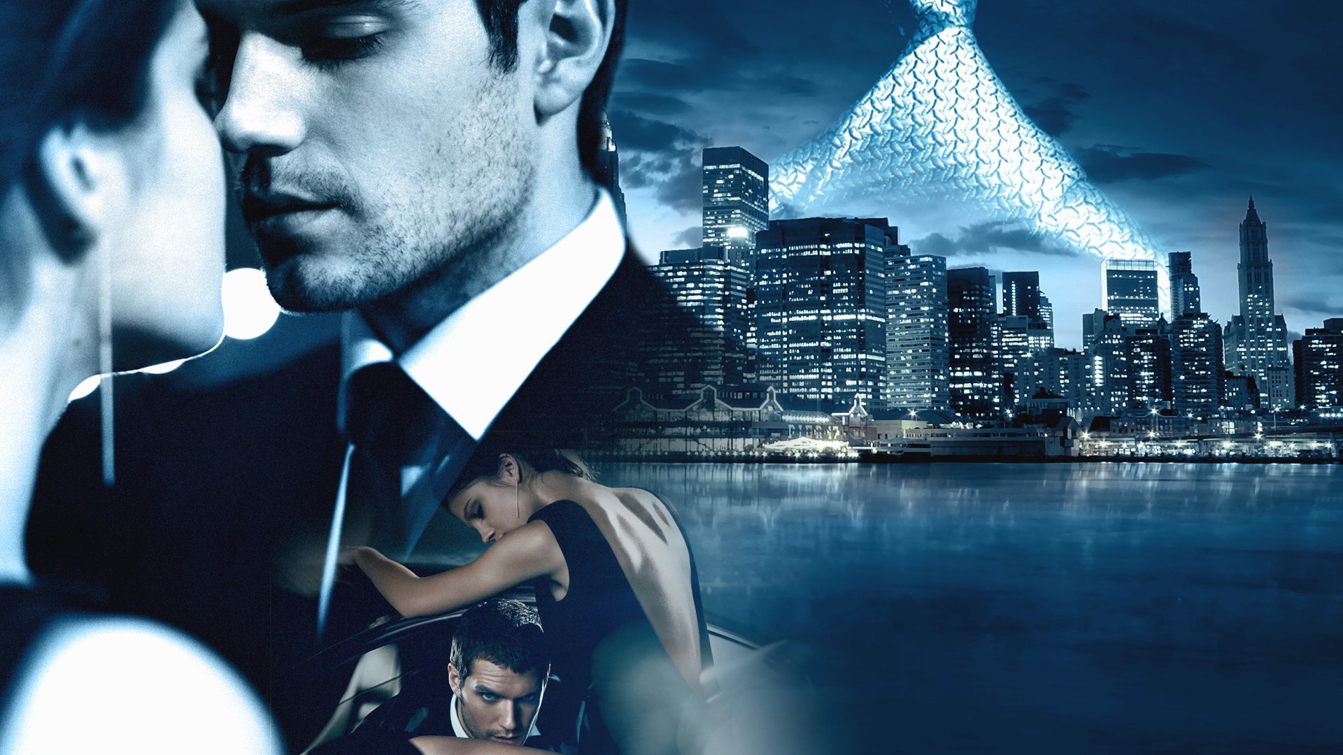 Jamie Dornan and woman in city at night HD Wallpaper