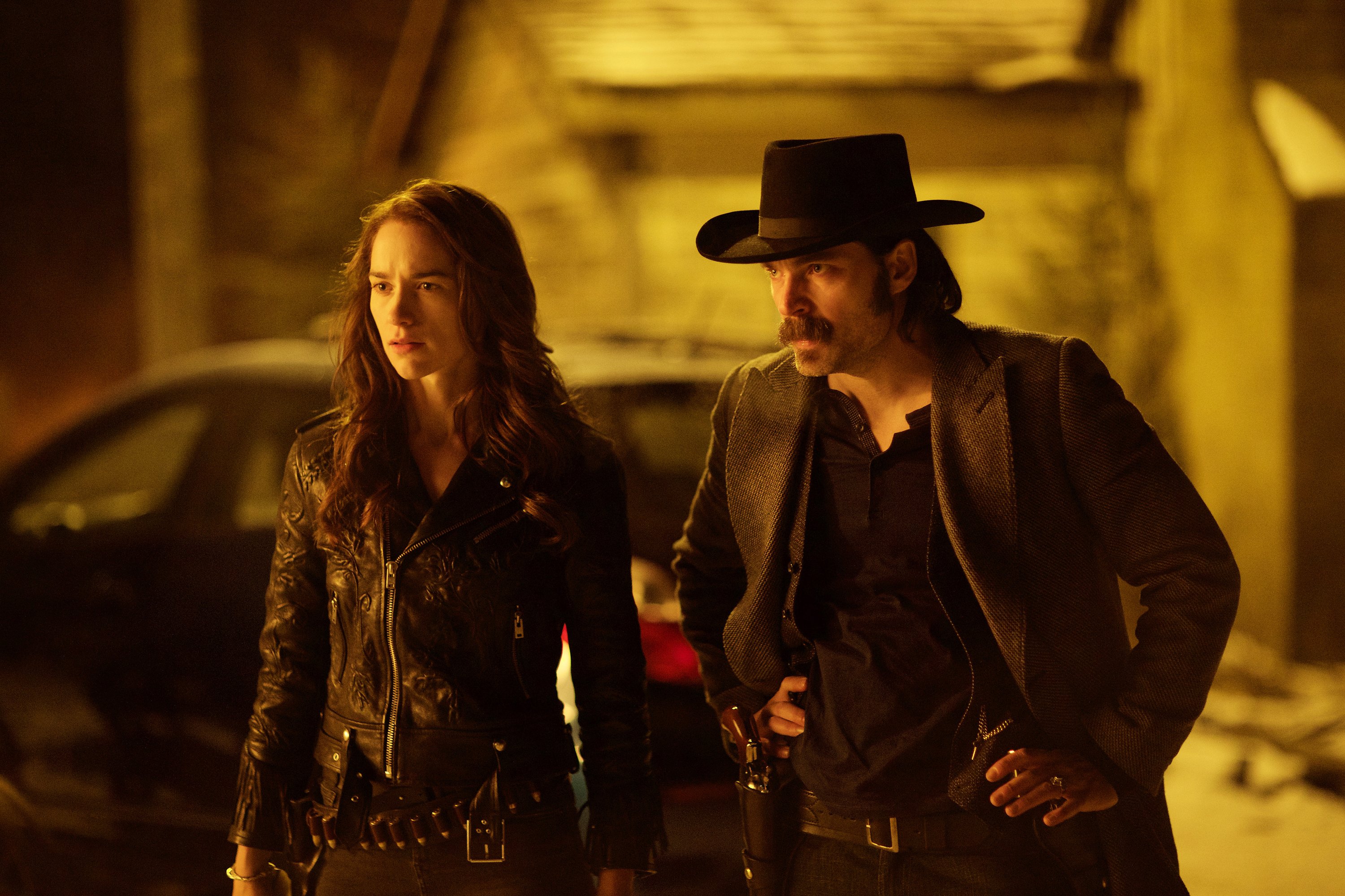 Melanie Scrofano in Western Attire HD Wallpaper