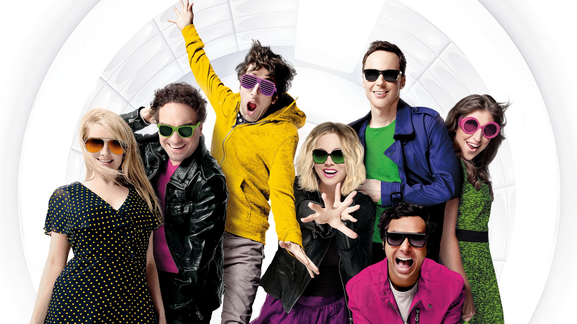 The Big Bang Theory Cast Wearing Sunglasses HD Wallpaper