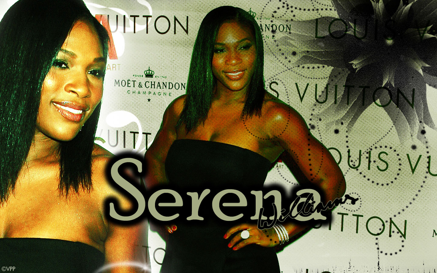 Serena Williams Louis Vuitton Moet & Chandon HD Wallpaper
