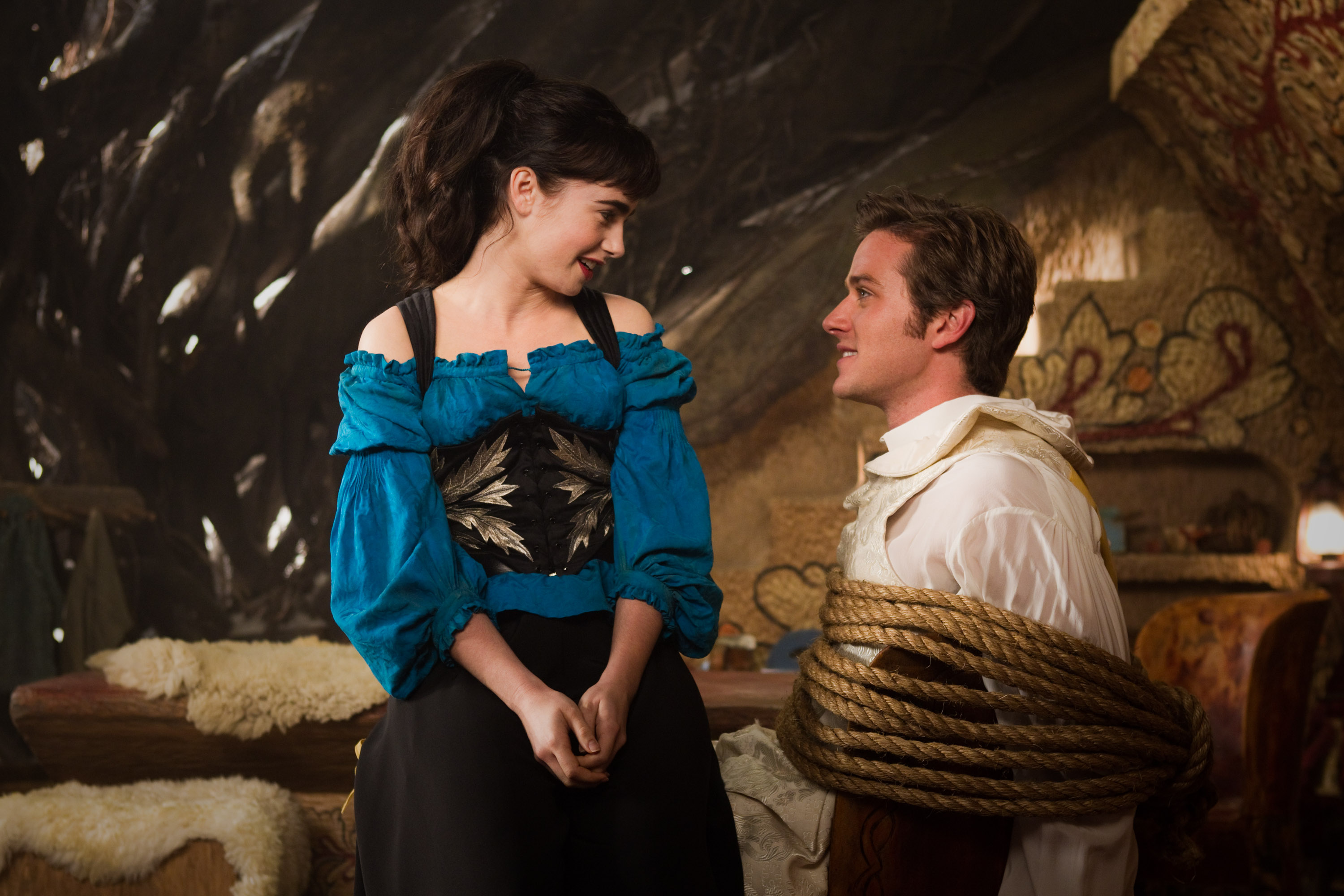 Lily Collins and Armie Hammer in Mirror Mirror HD Wallpaper