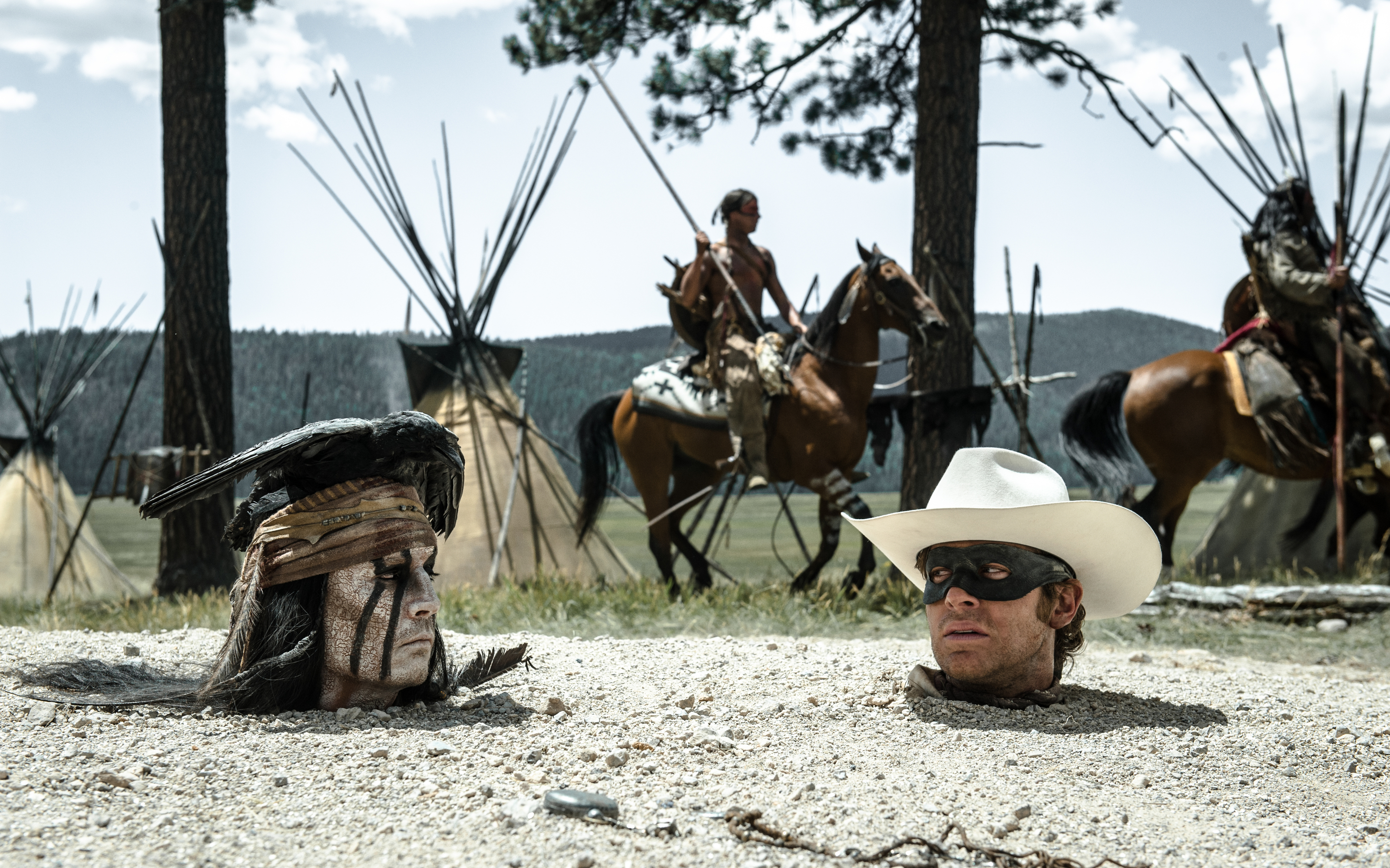 The Lone Ranger and Tonto heads HD Wallpaper