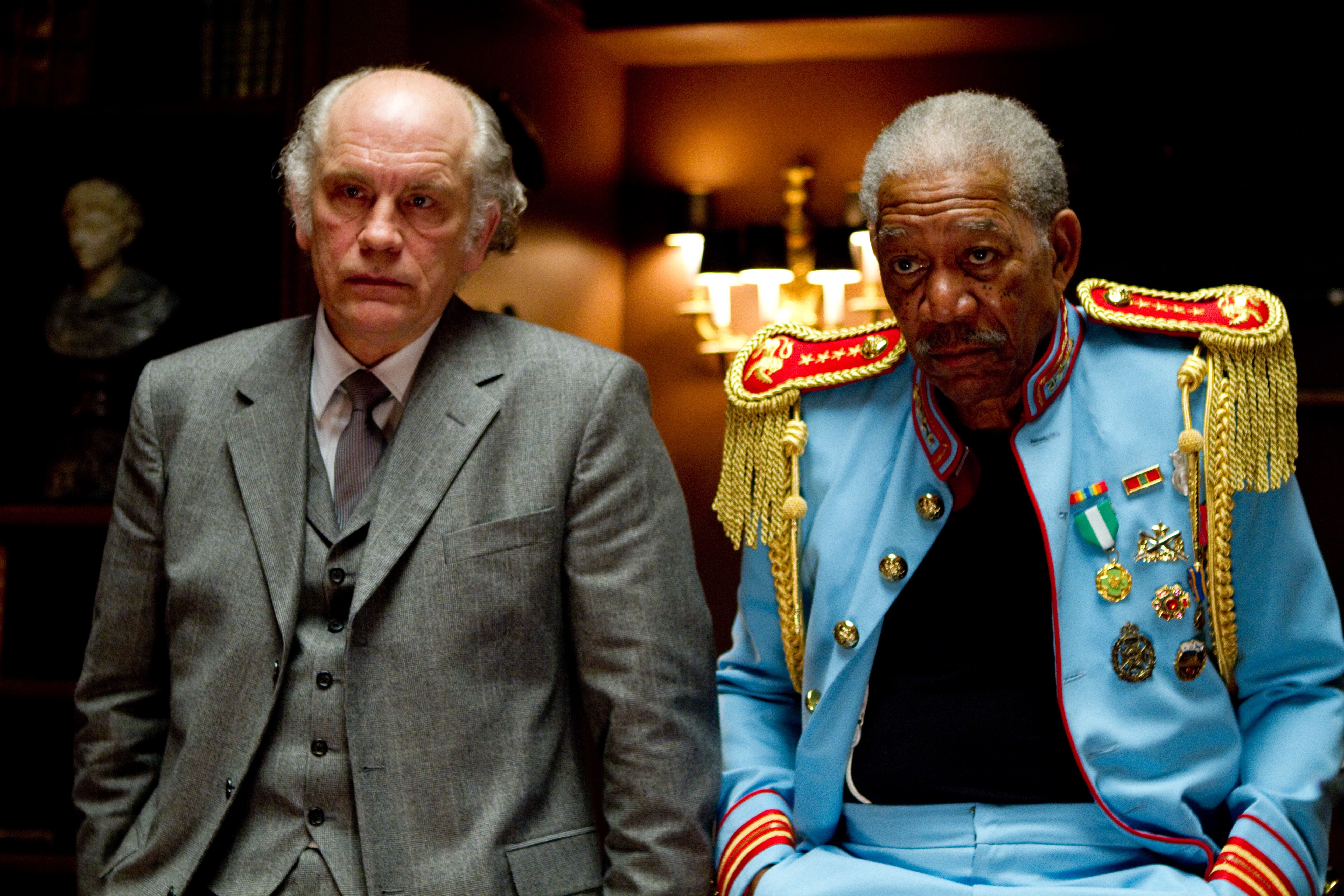 John Malkovich and Morgan Freeman in military attire HD Wallpaper
