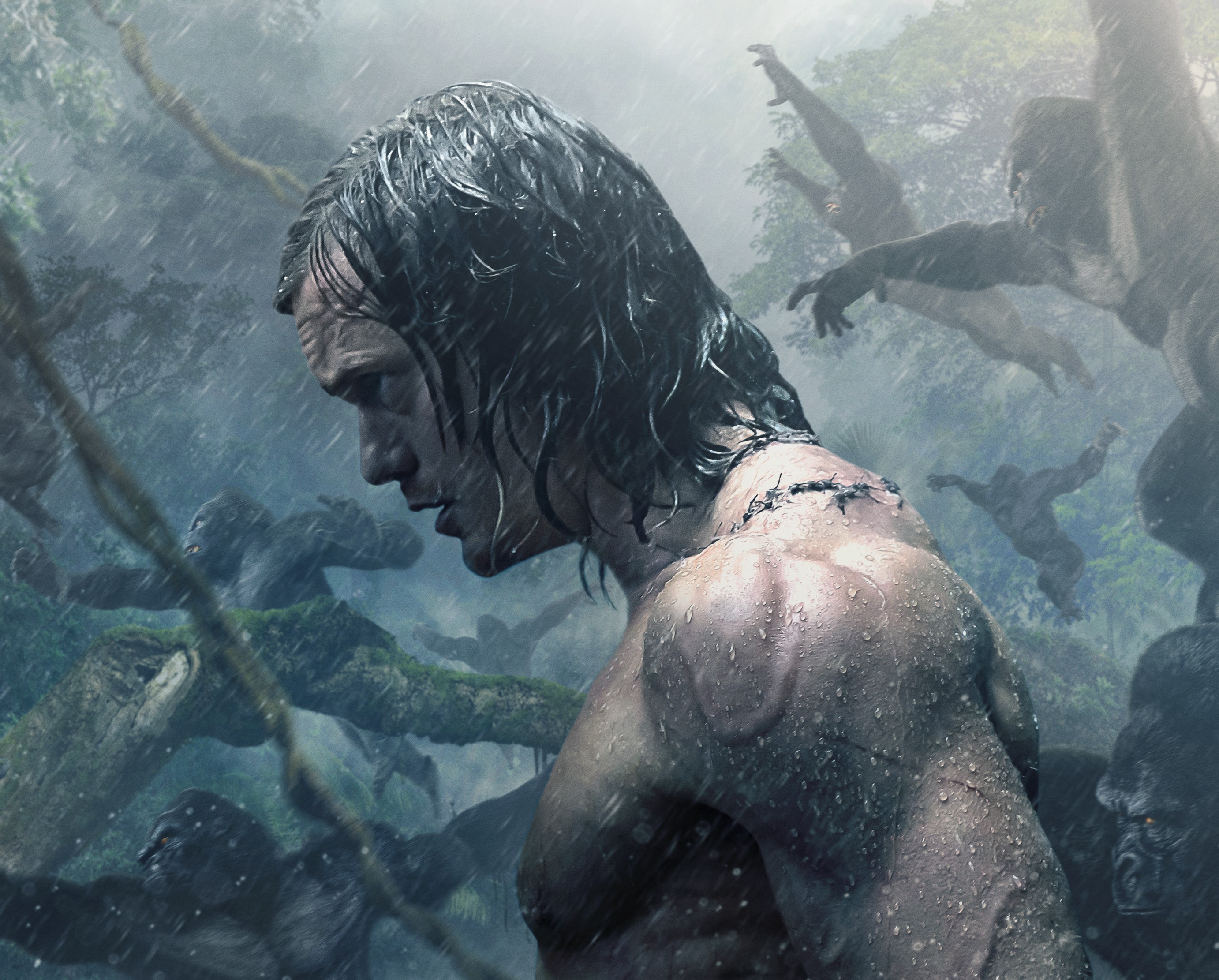 Alexander Skarsgård as Tarzan in the jungle HD Wallpaper