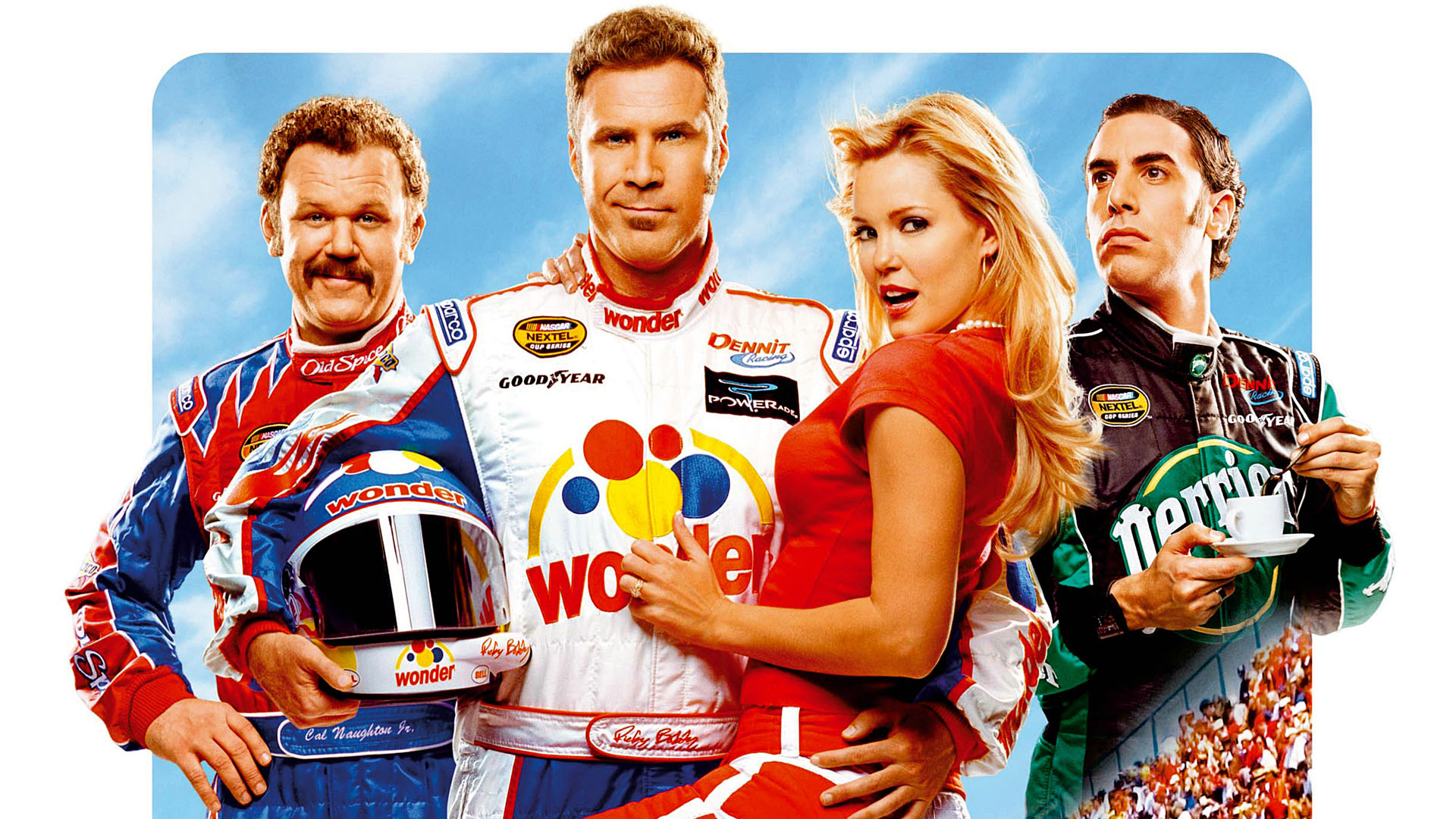 Ricky Bobby and Cal Naughton Jr. from Talladega Nights HD Wallpaper