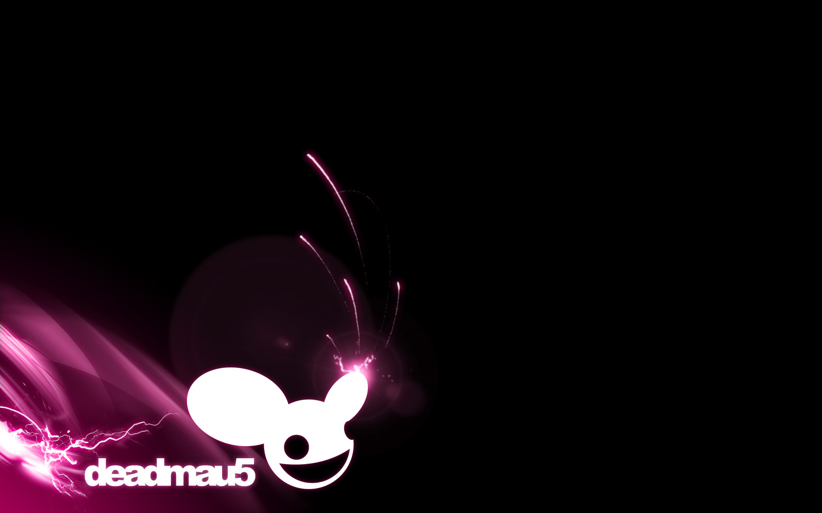 Deadmau5 logo with pink abstract design HD Wallpaper