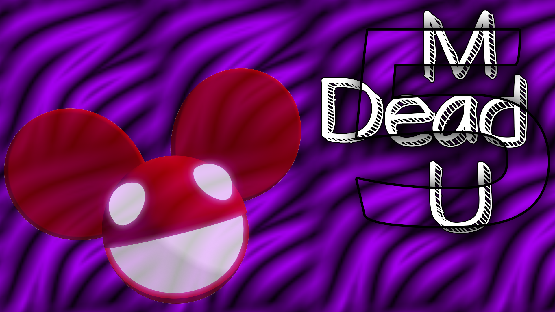 Deadmau5 logo with text 'Me Dead U' HD Wallpaper