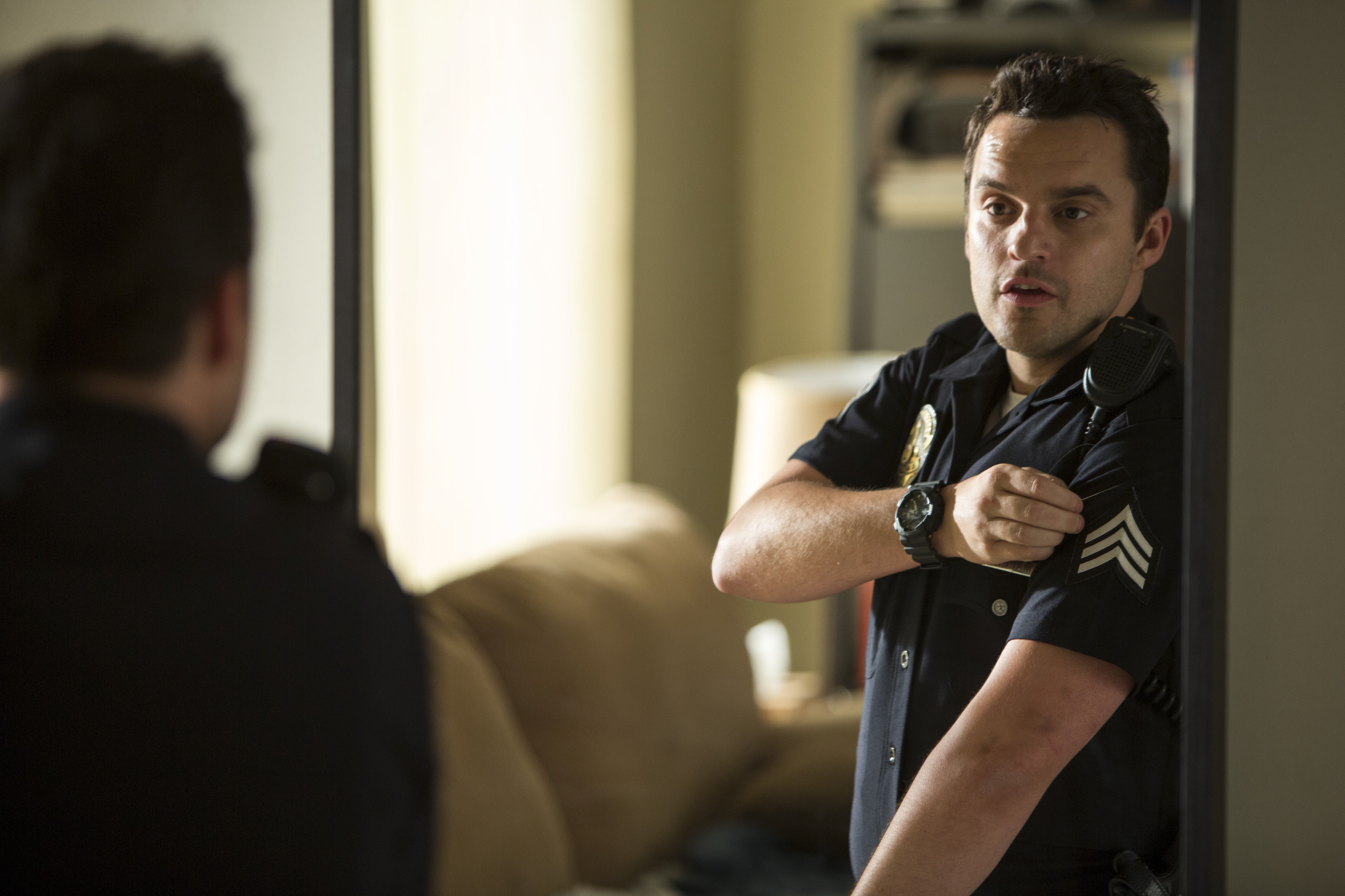 Ryan Davis as a police officer HD Wallpaper