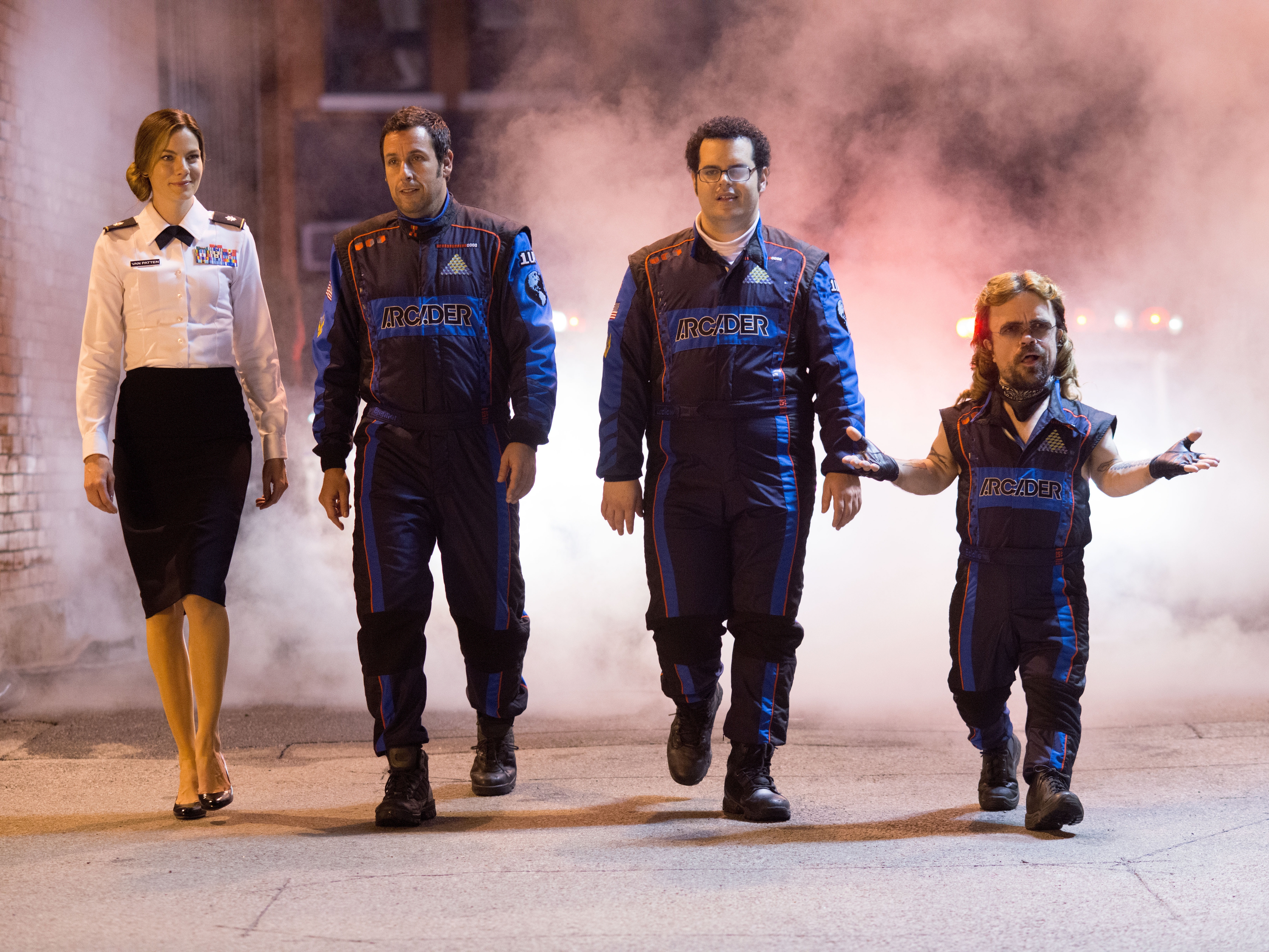 Adam Sandler and cast in racing suits HD Wallpaper