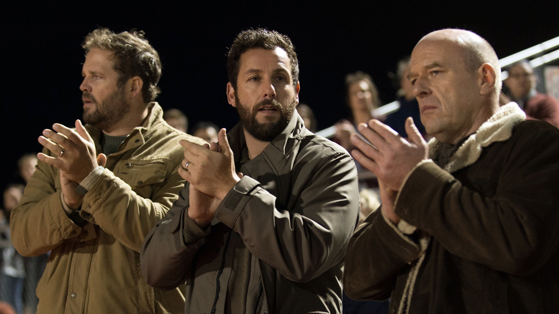 Adam Sandler and two men clapping HD Wallpaper