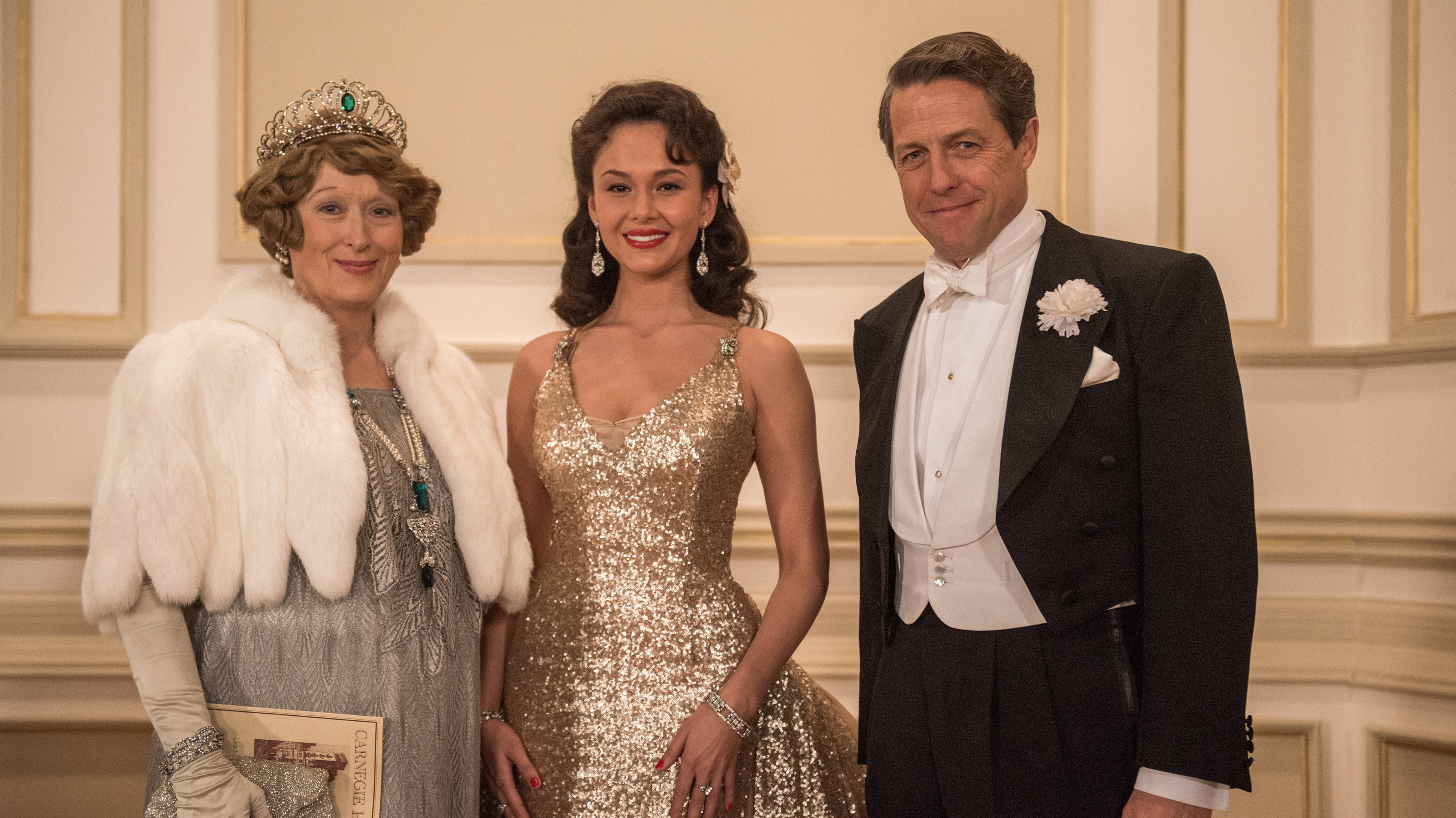 Florence Foster Jenkins: Meryl Streep, Hugh Grant, and Simon Helberg HD Wallpaper
