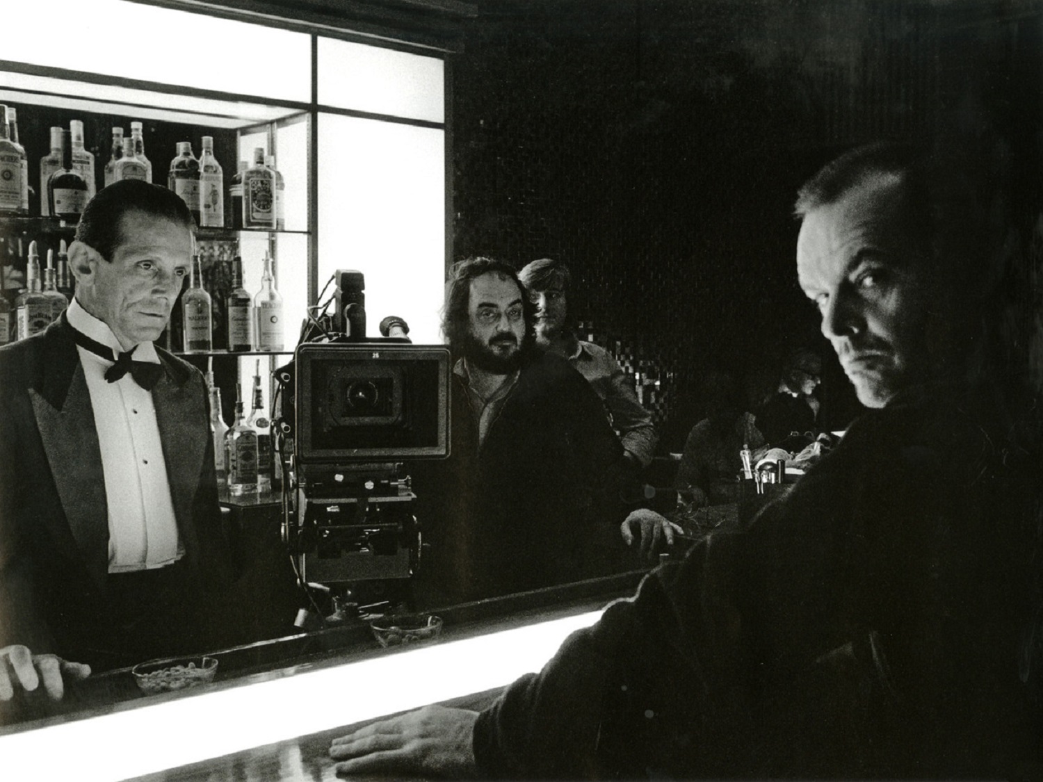 Jack Nicholson and Stanley Kubrick on The Shining set HD Wallpaper