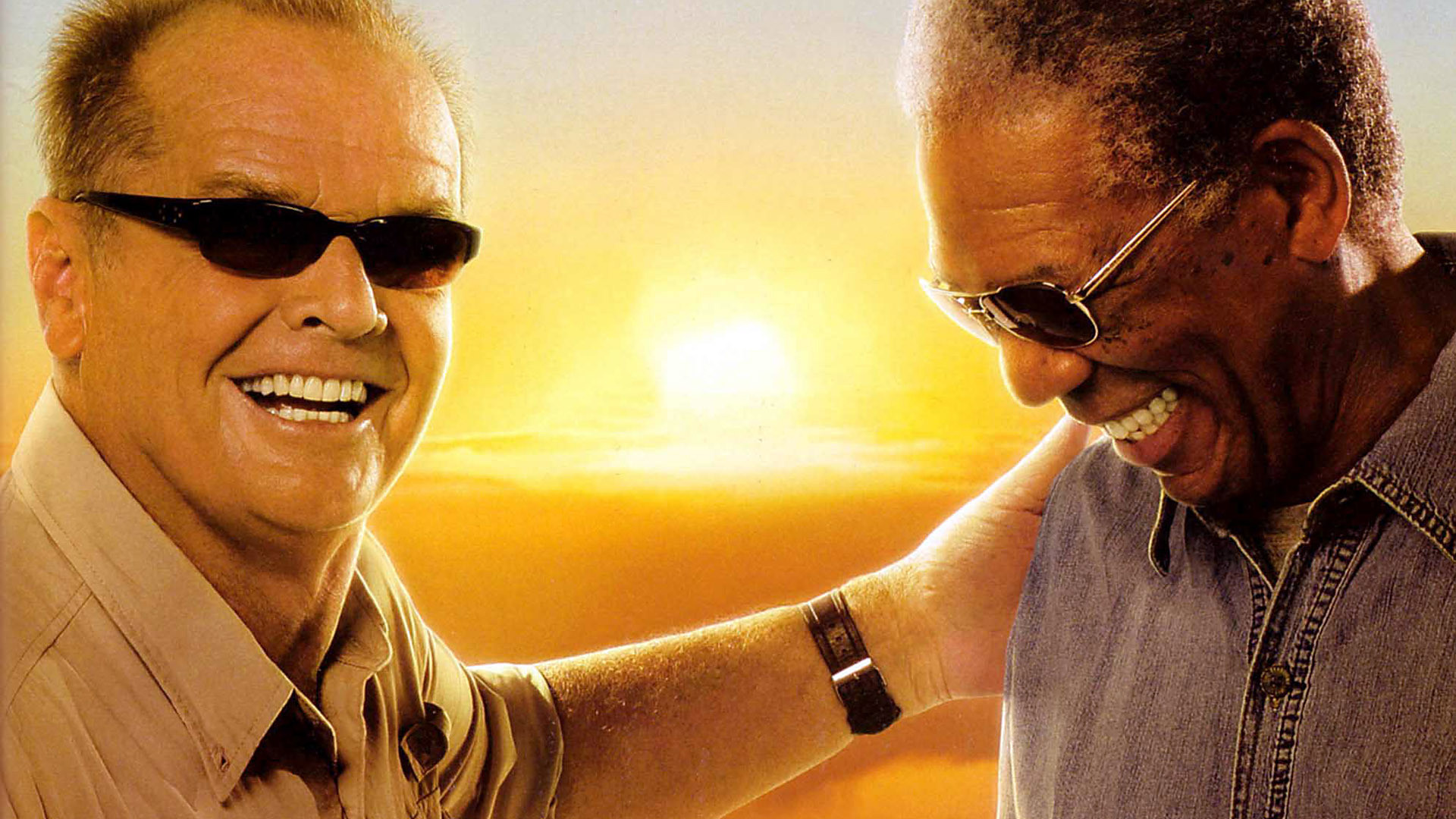 Jack Nicholson and Morgan Freeman in The Bucket List HD Wallpaper