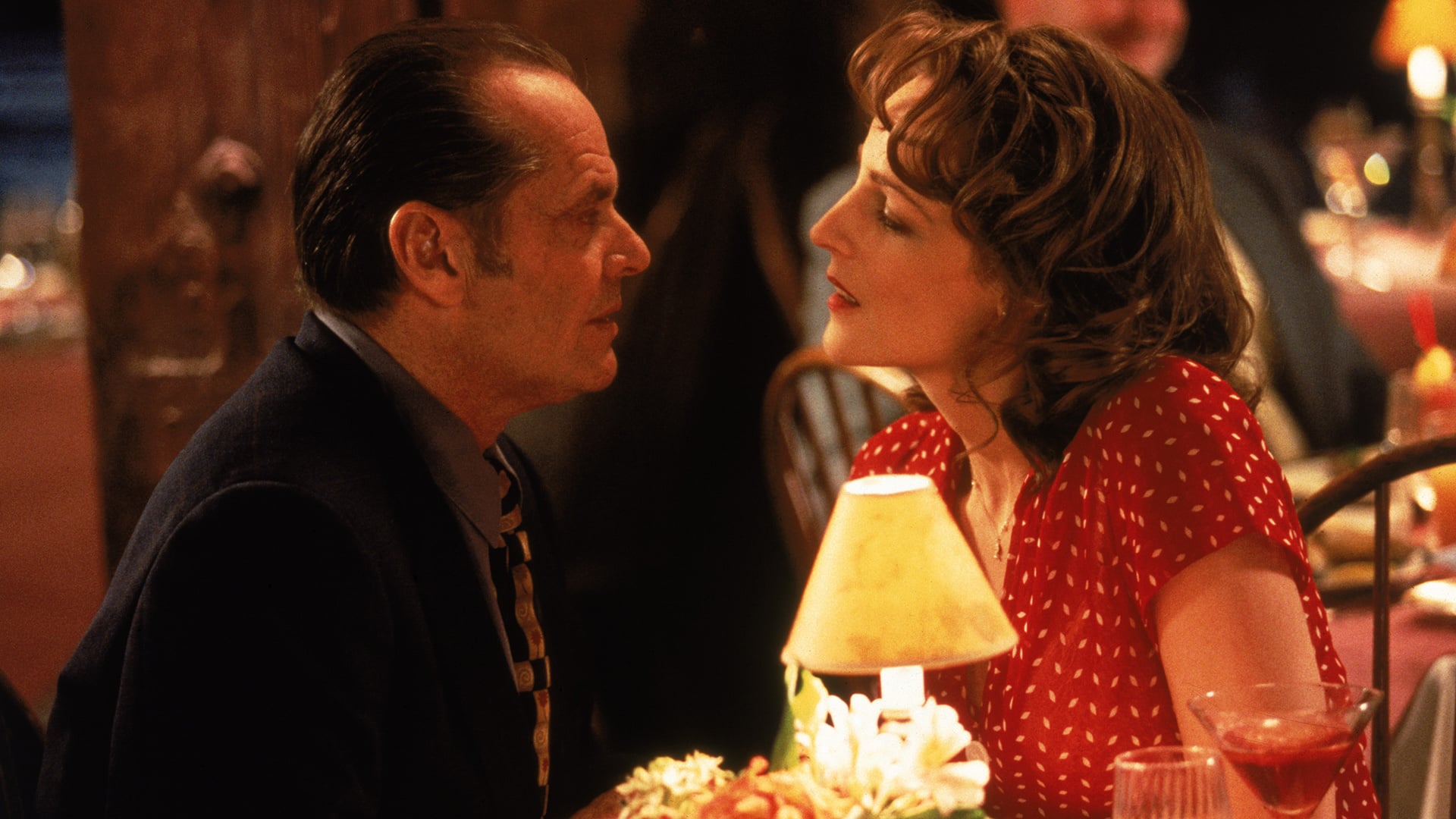 Jack Nicholson and woman at dinner HD Wallpaper