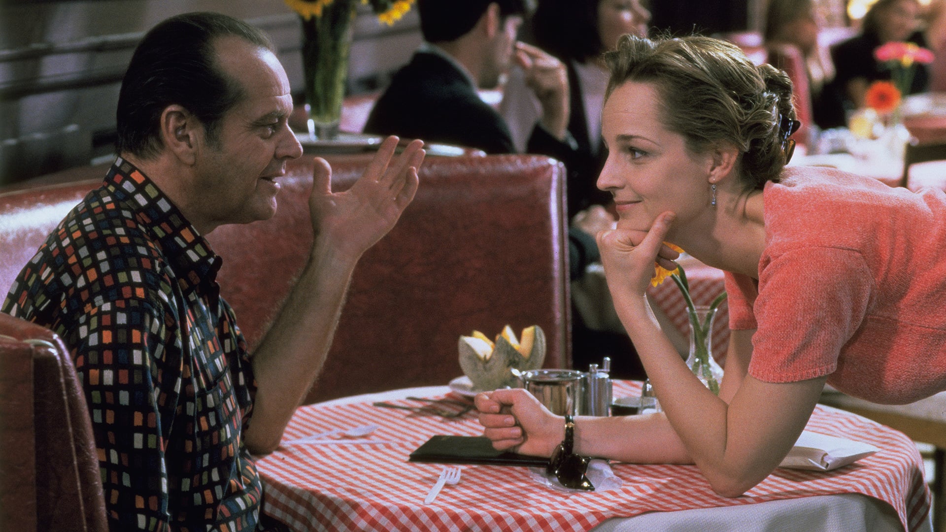 Jack Nicholson and Helen Hunt at a Restaurant HD Wallpaper