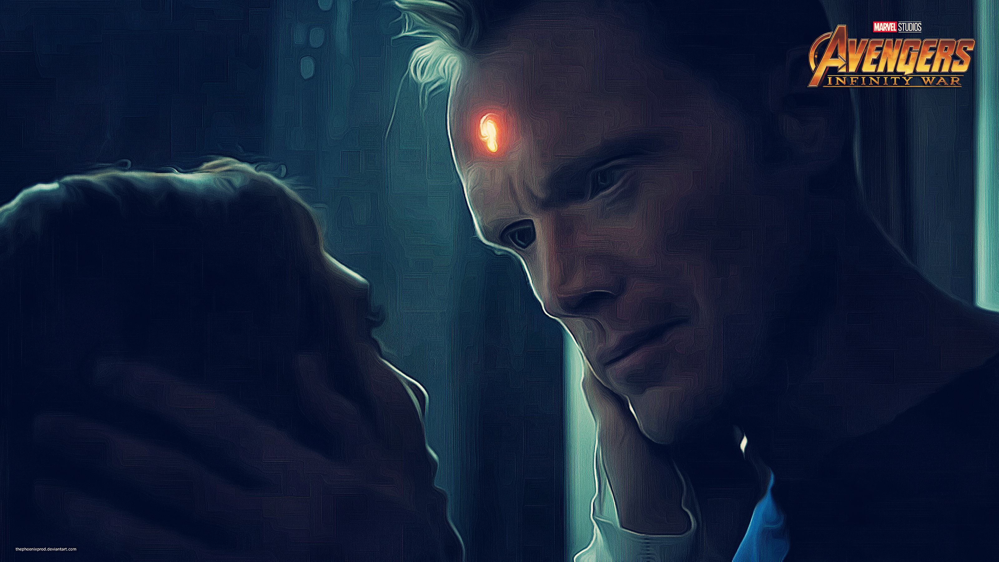 Vision and Scarlet Witch from Avengers: Infinity War HD Wallpaper