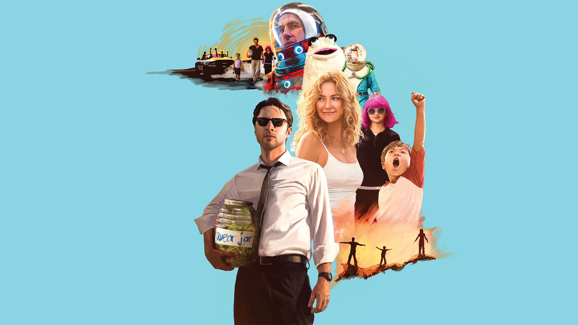 Zach Braff and cast from Wish I Was Here HD Wallpaper