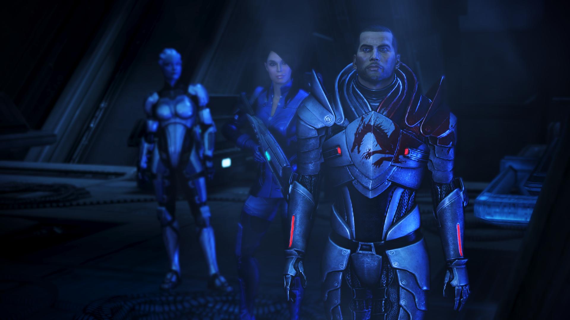 Ashley Williams and companions in Mass Effect armor HD Wallpaper