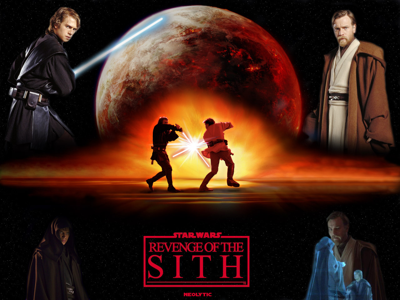Anakin Skywalker and Obi-Wan Kenobi from Star Wars: Revenge of the Sith HD Wallpaper