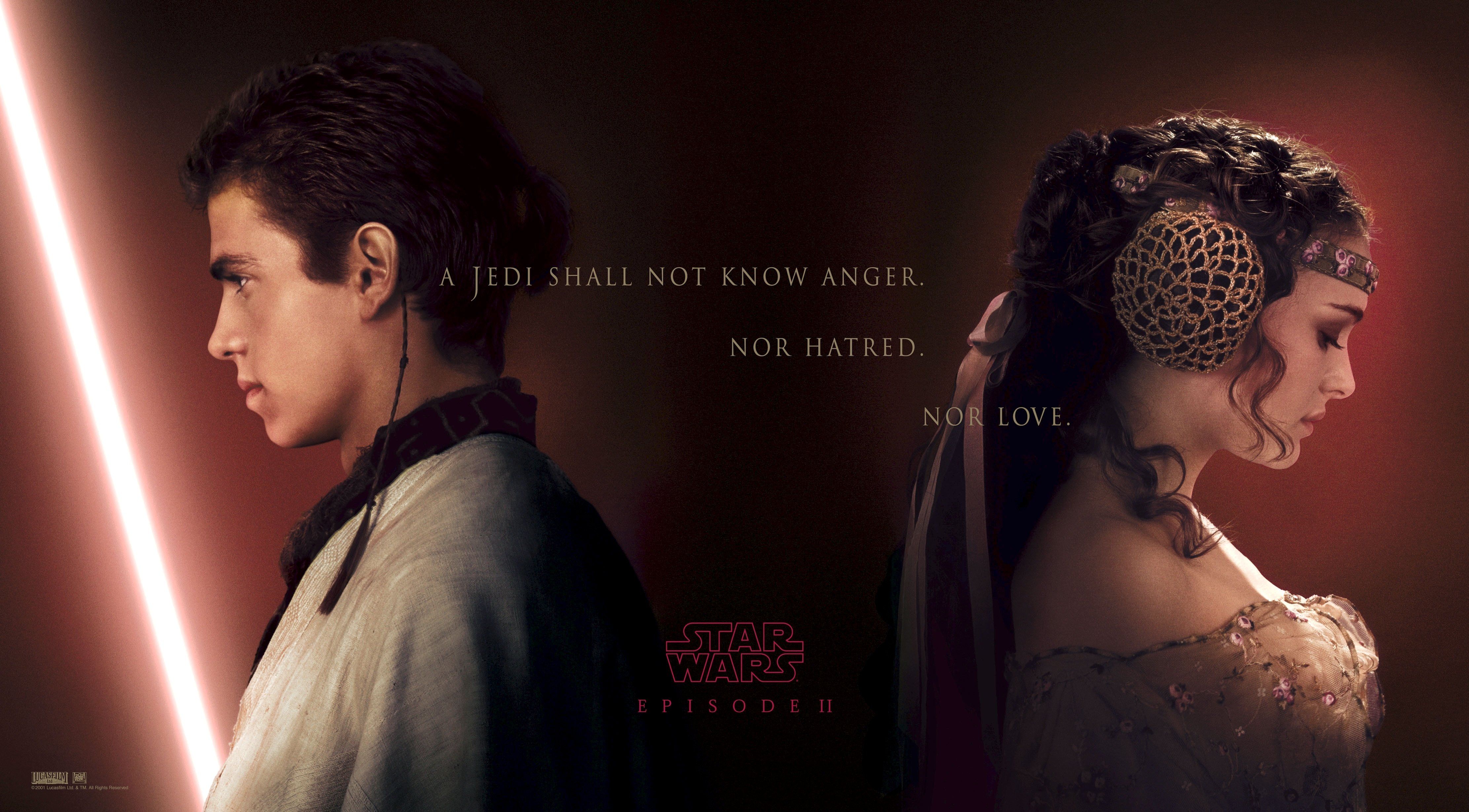 Anakin Skywalker and Padmé Amidala from Star Wars: Episode II HD Wallpaper