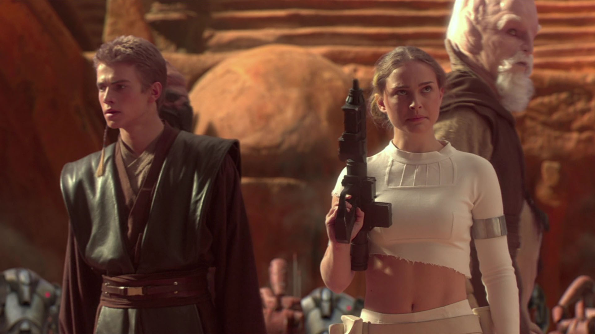 Anakin Skywalker and Padmé Amidala on Tatooine HD Wallpaper