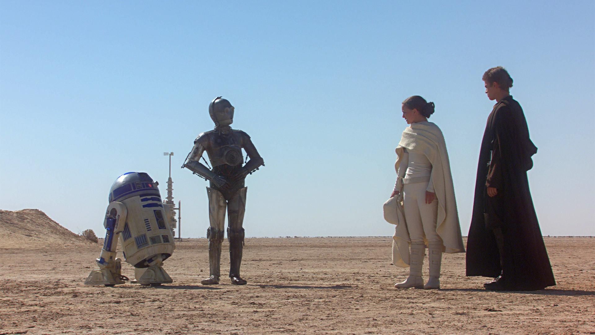 Anakin Skywalker and Padmé Amidala on Tatooine HD Wallpaper