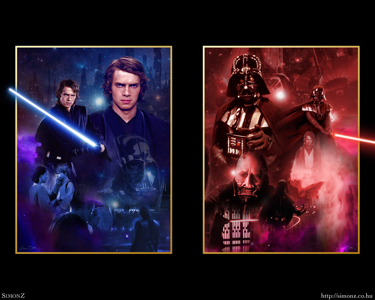 Anakin Skywalker and Darth Vader from Star Wars HD Wallpaper