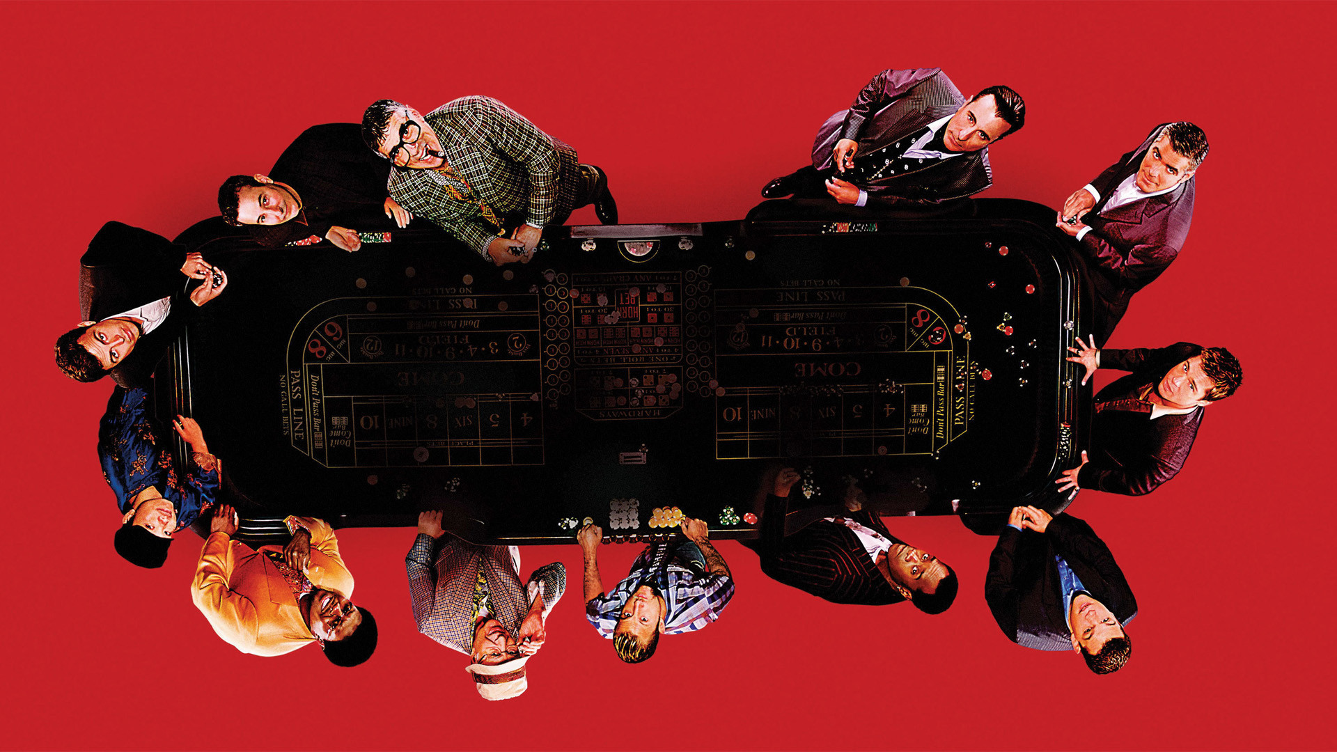 Ocean's Eleven Cast at a Craps Table HD Wallpaper
