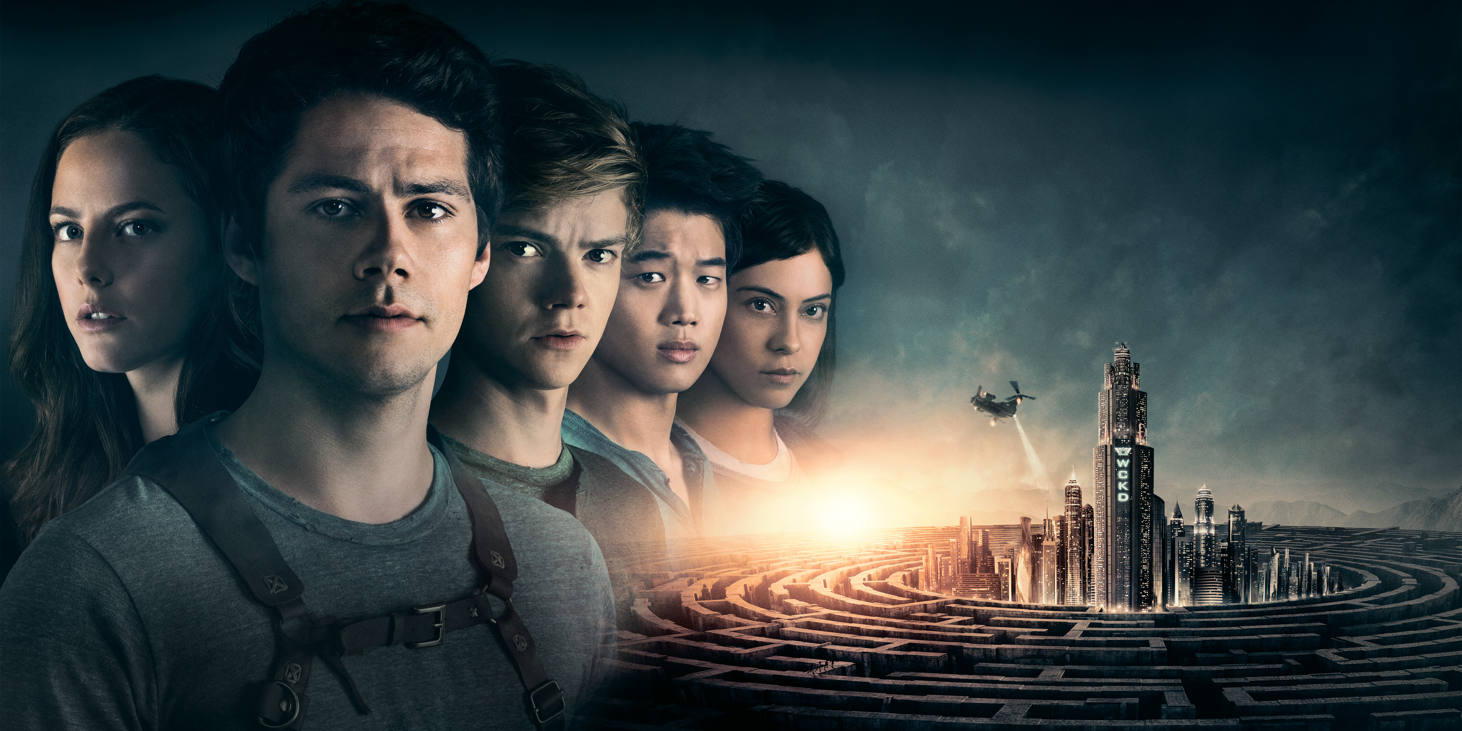 Dylan O'Brien and cast from The Maze Runner HD Wallpaper