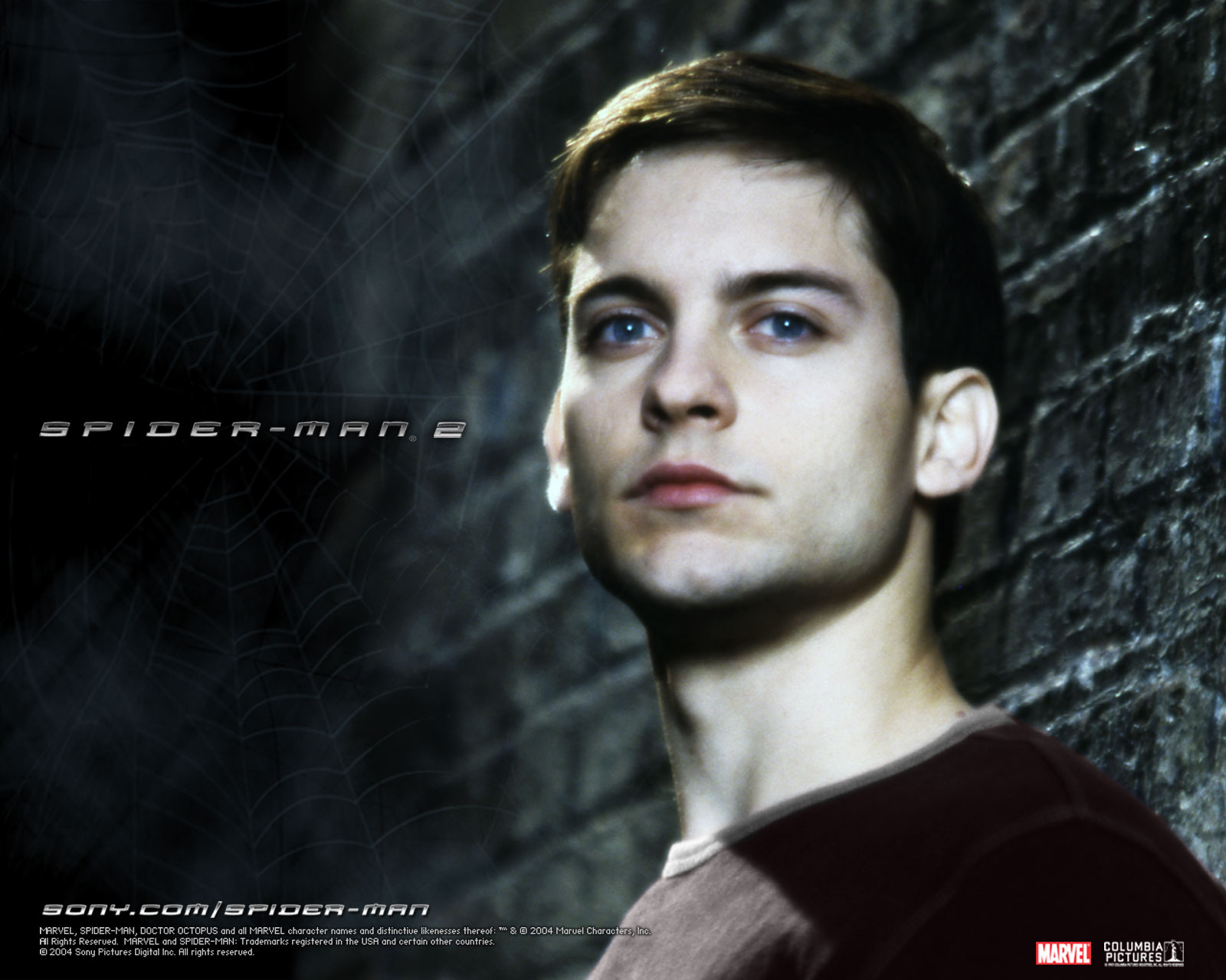 Tobey Maguire as Spider-Man in Spider-Man 2 HD Wallpaper